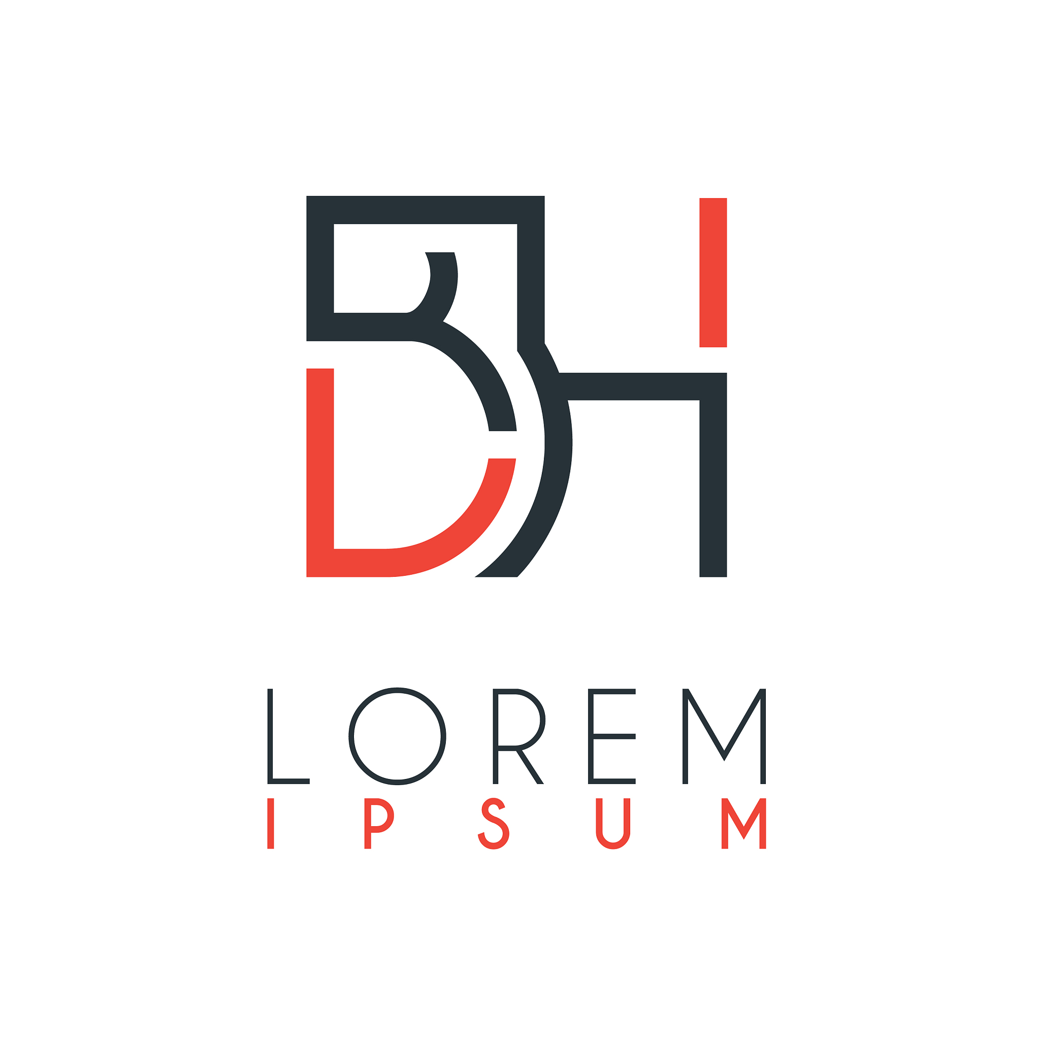 the logo between letter b and letter h or bh