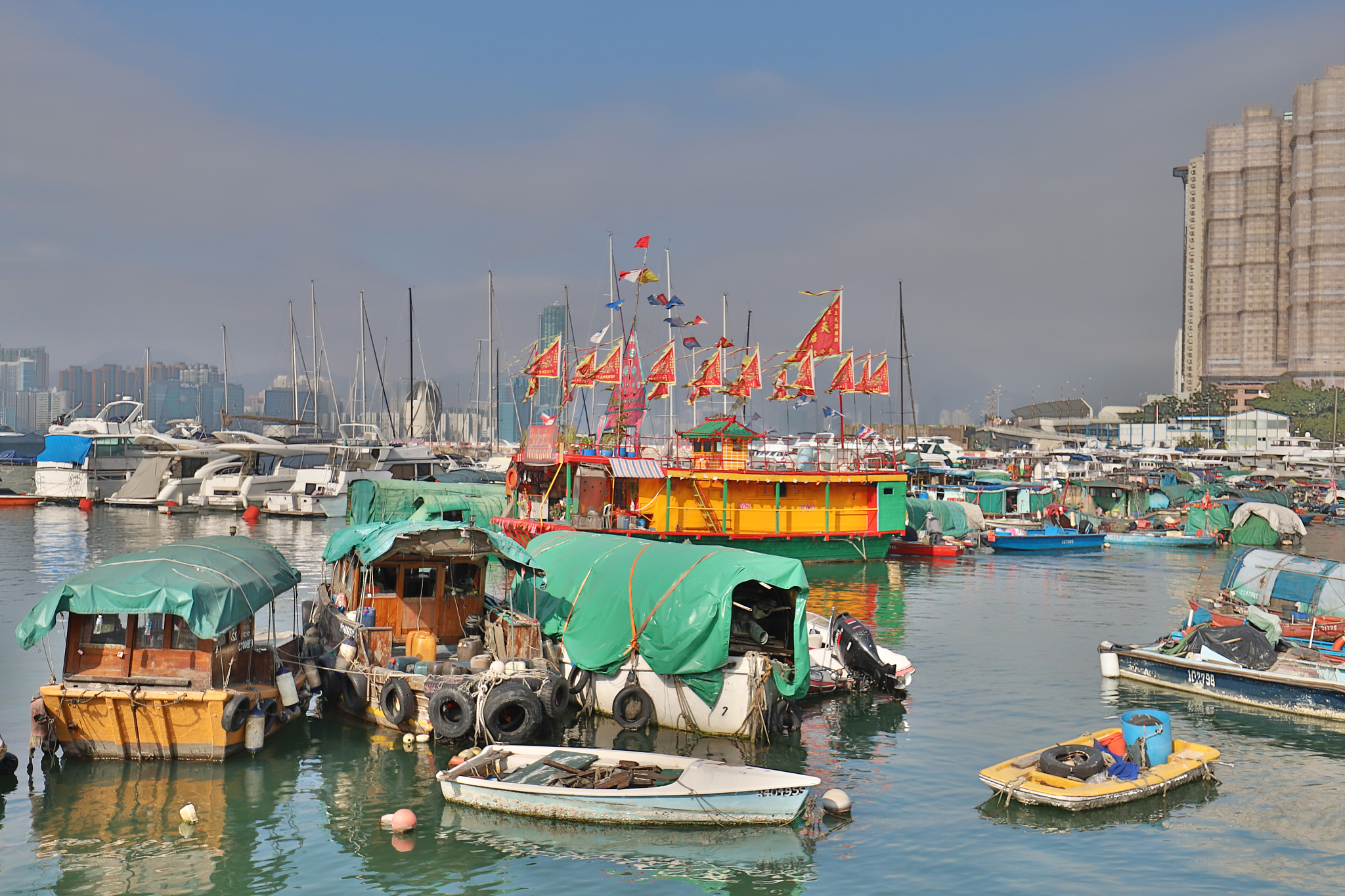a causeway bay typhoon shelter, hong kong