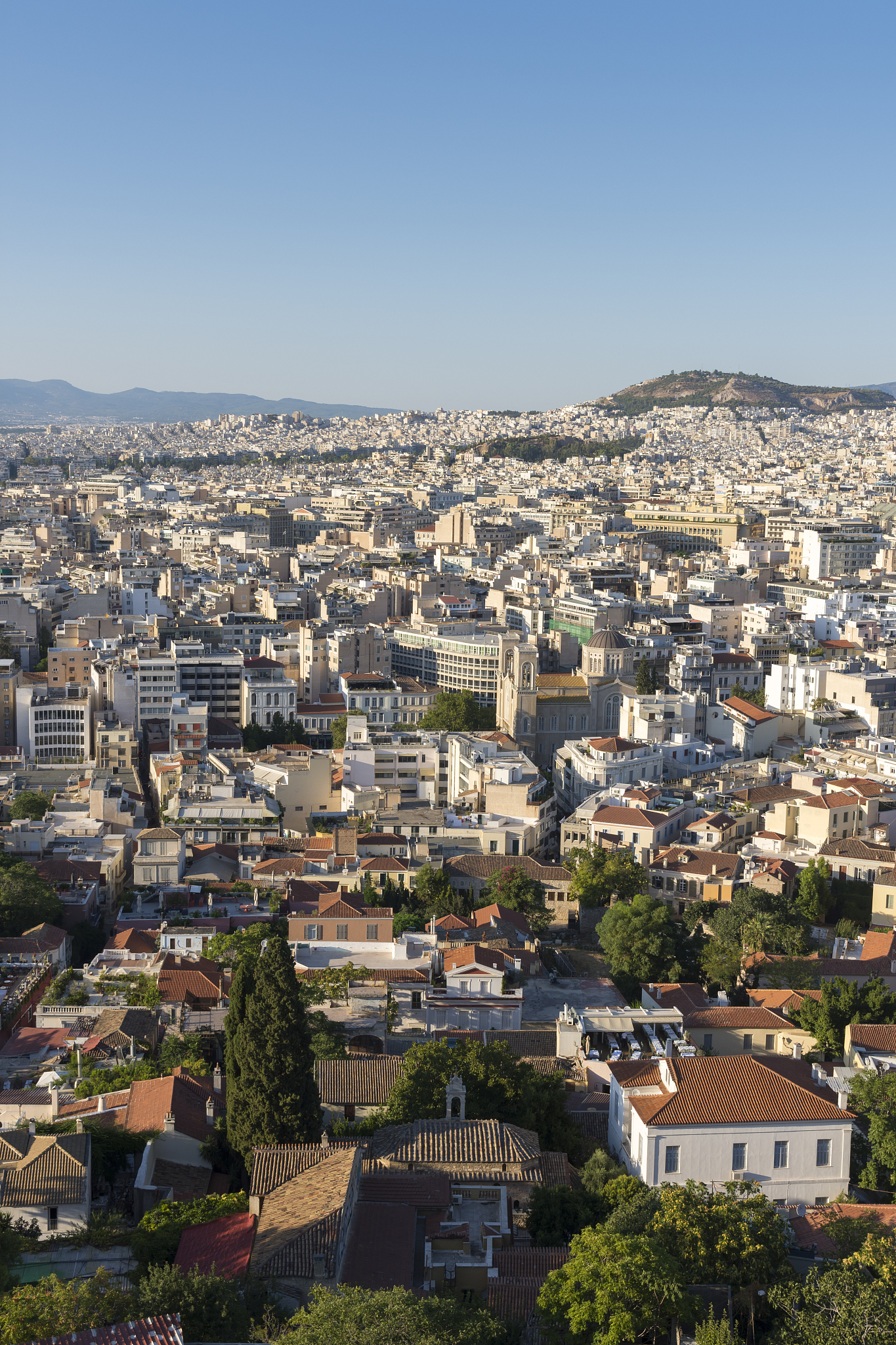 athens city panorama seen from the acropolis