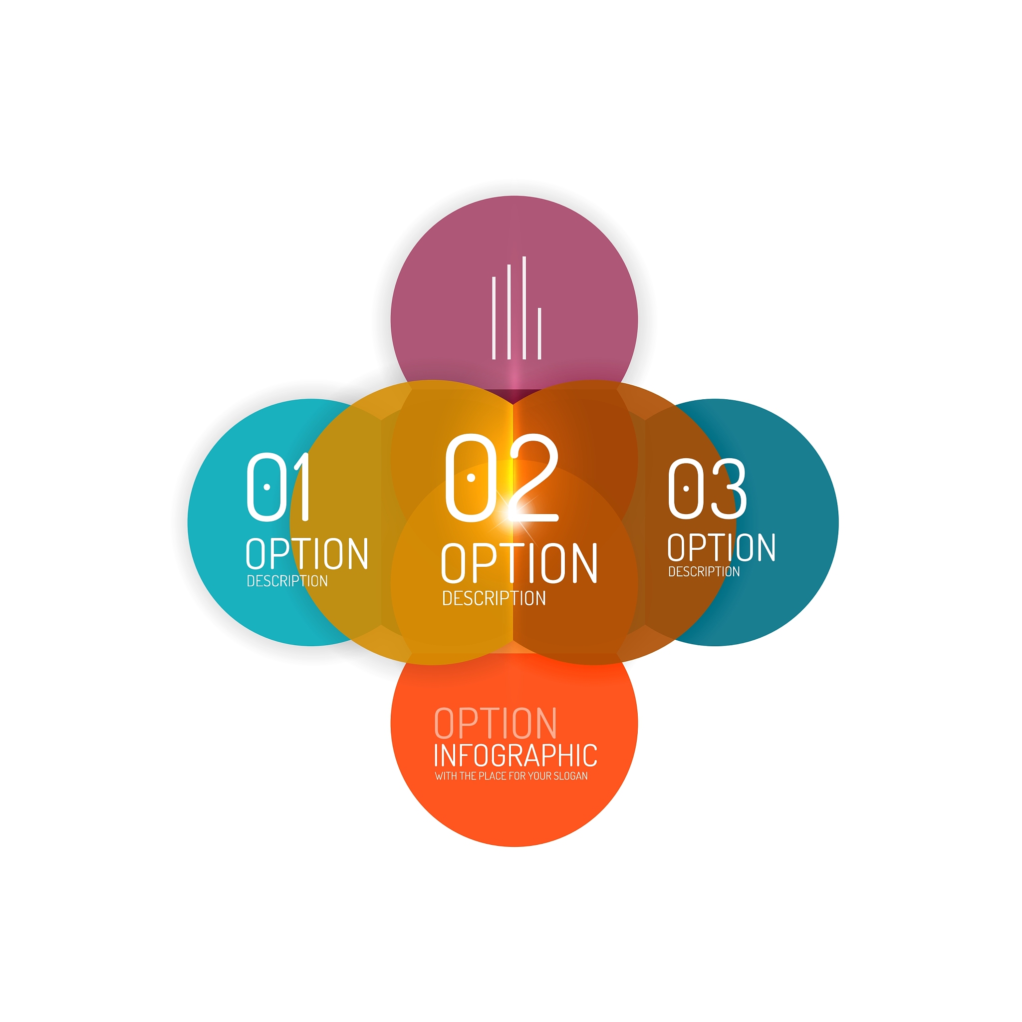 abstract business geometric infographics
