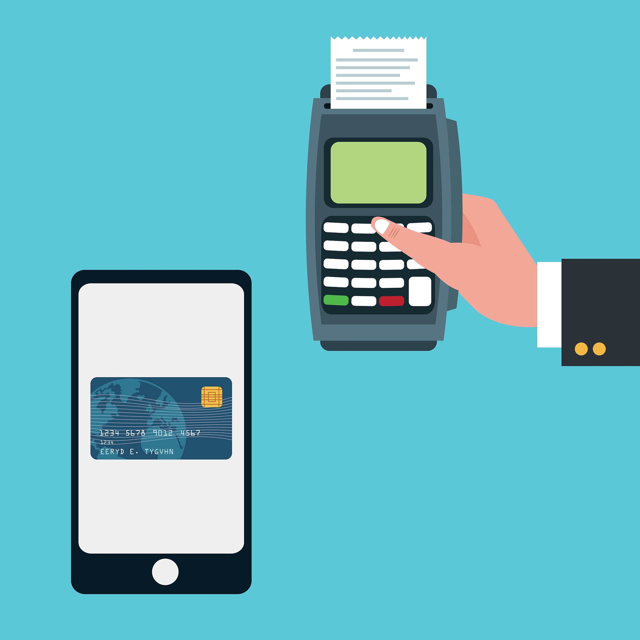smartphone of shopping and payment design