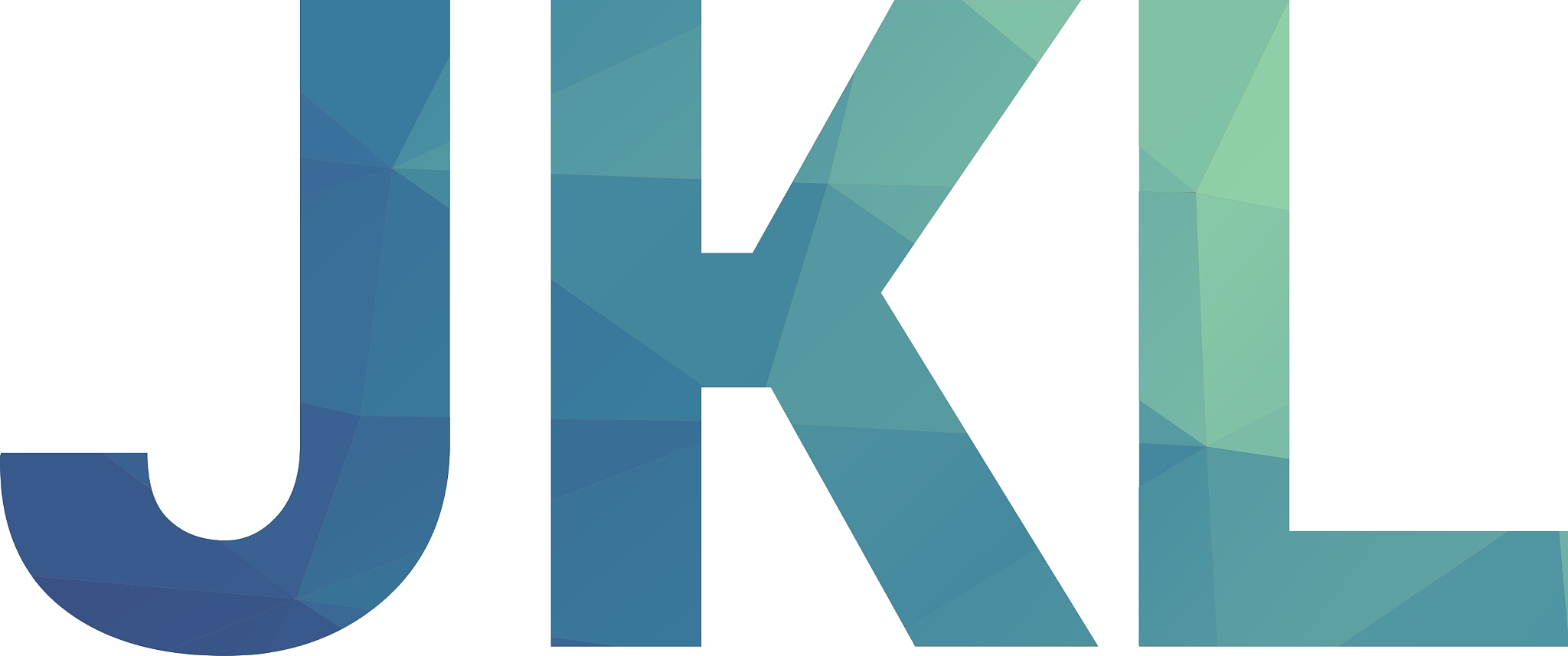 polygonal gradient letters
