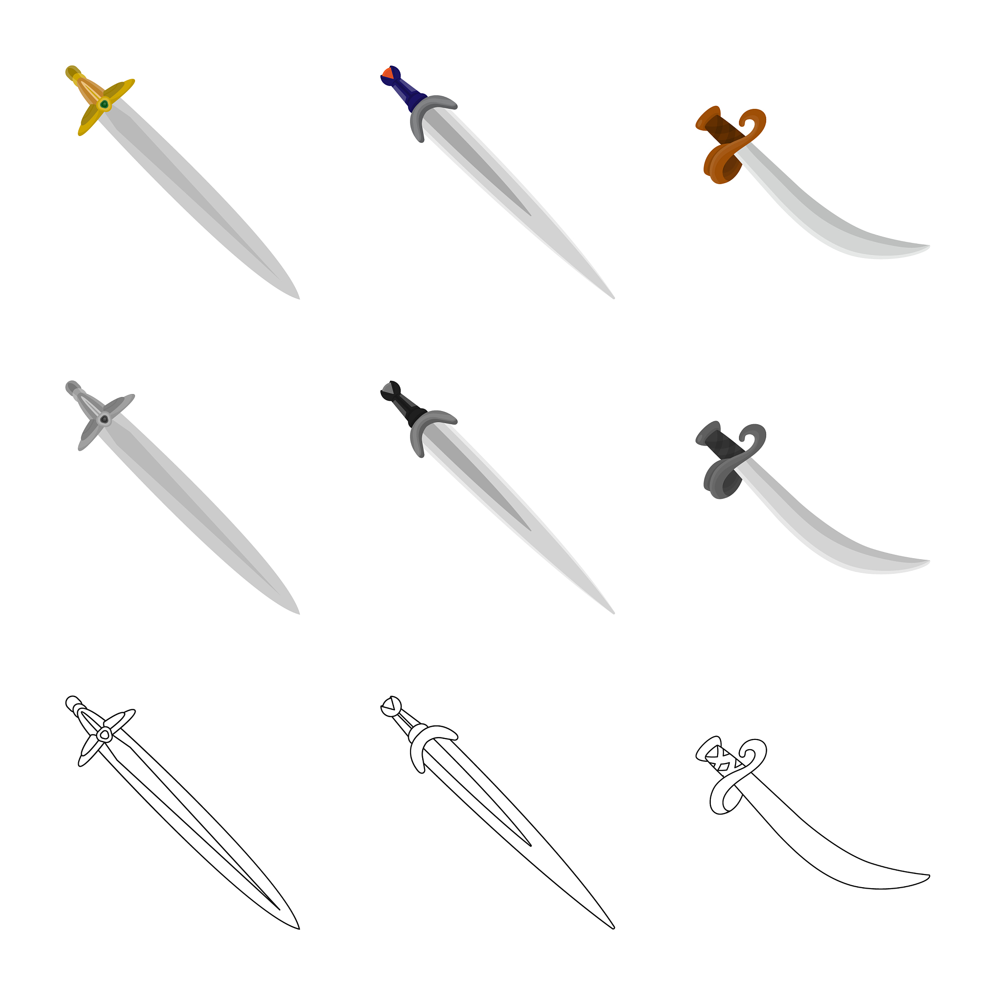 isolated object of game and armor logo collection
