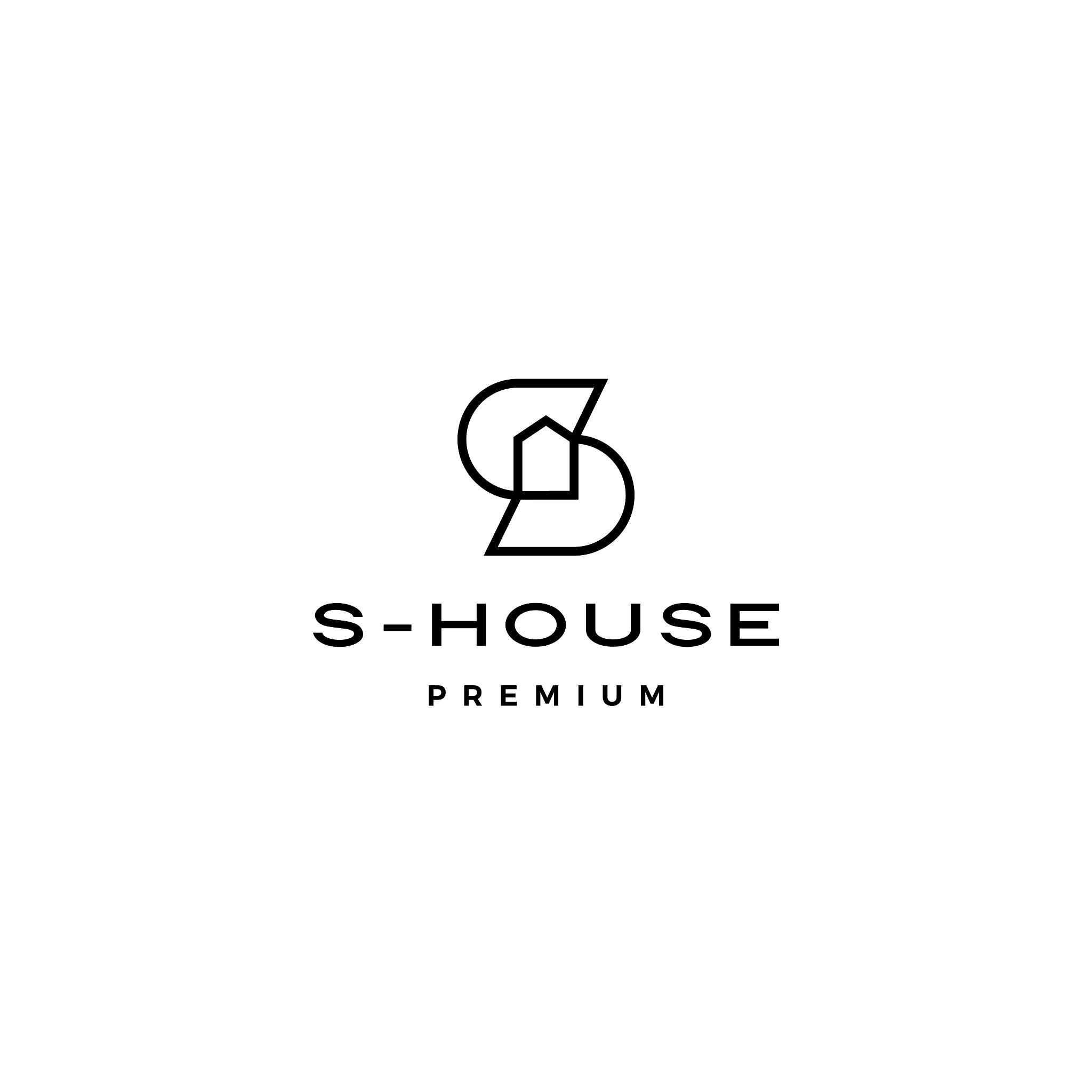 s letter house logo icon