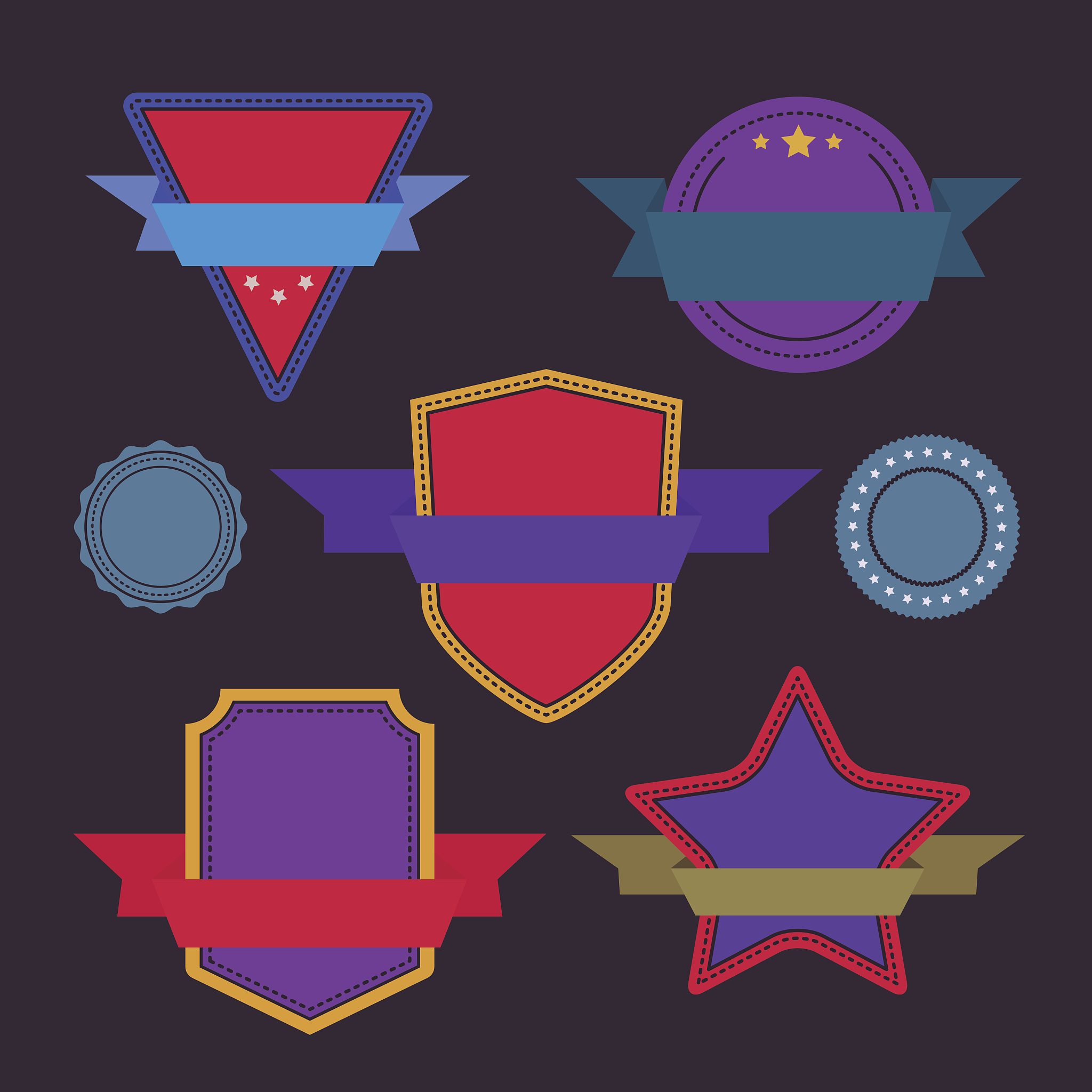 collection of vector abstract label, sticker, tags