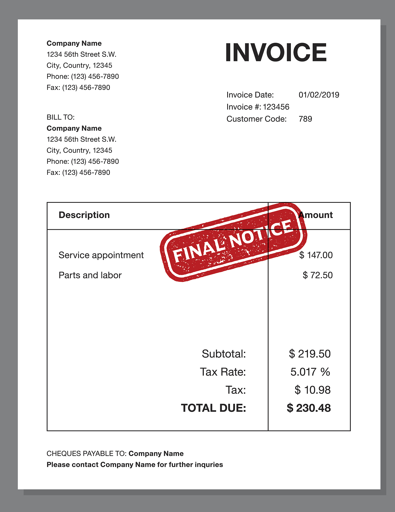 Cargo Hold Inspection Certificate: Empty and Clean