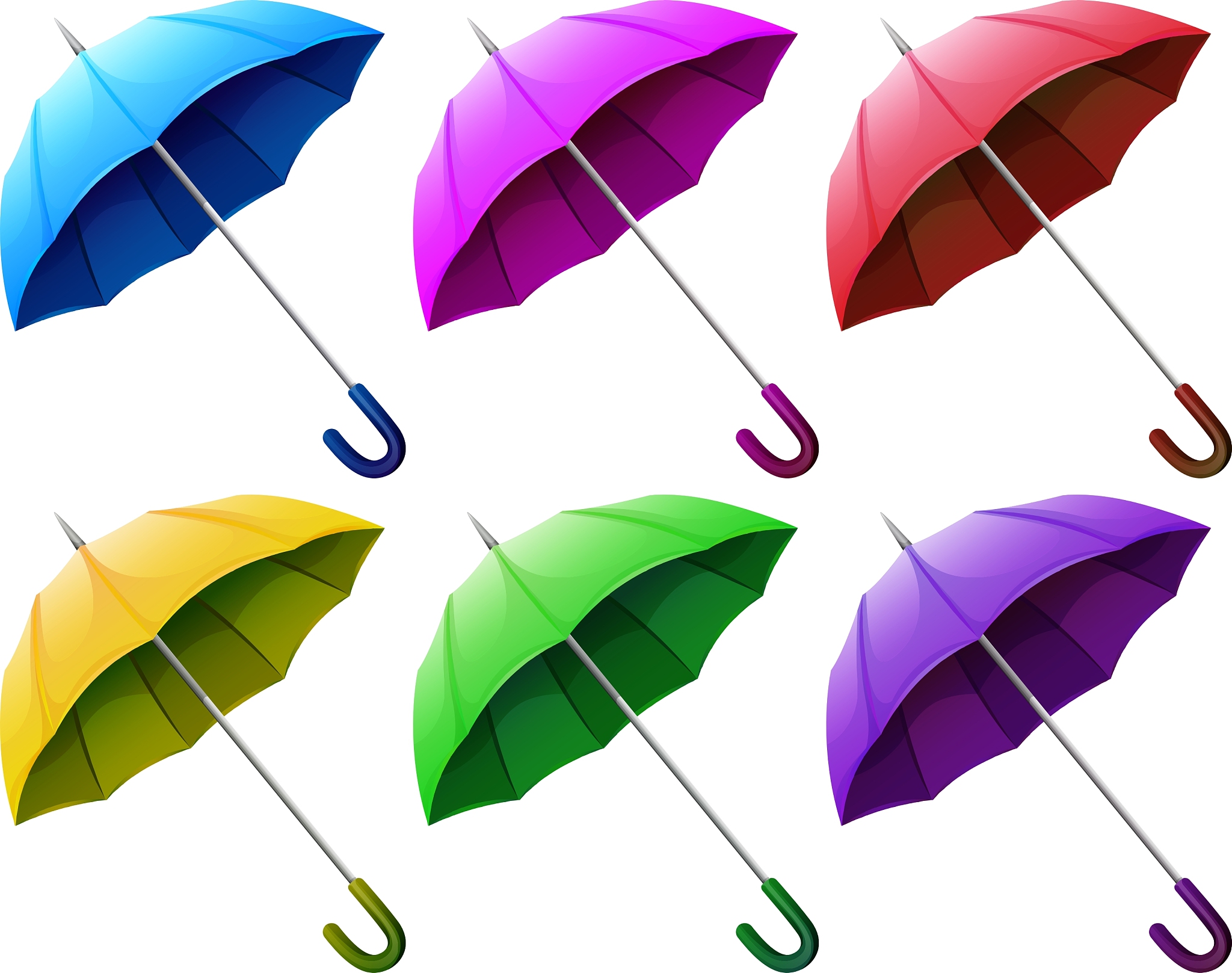 colourful brollies