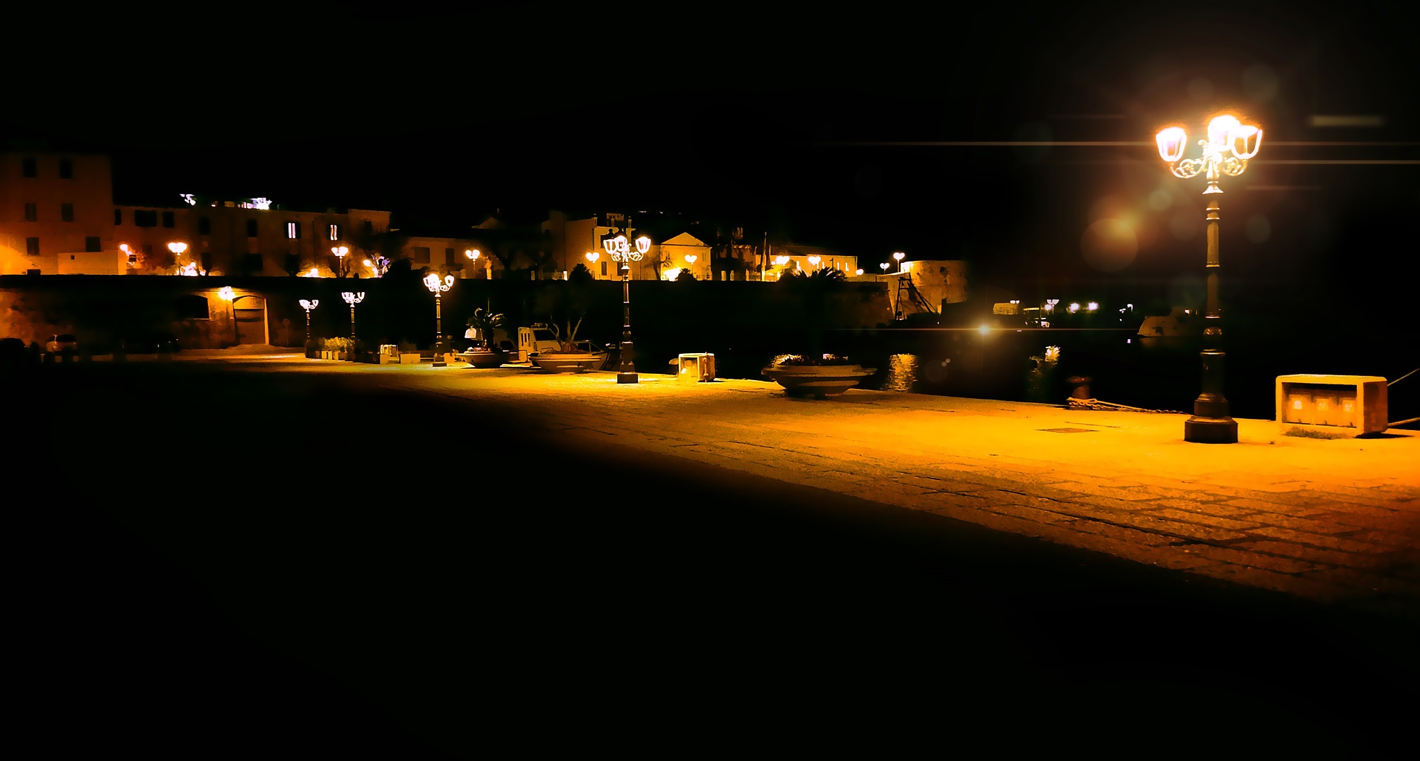 alghero, sardinia, at night 2016
