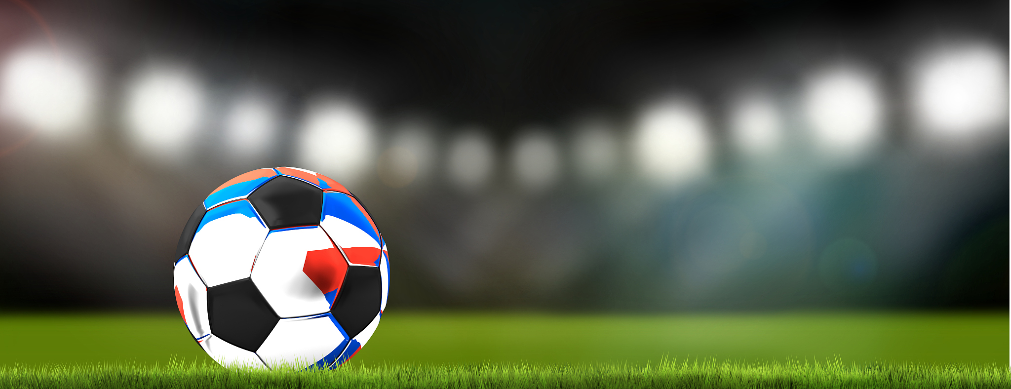 russia soccer ball green football field