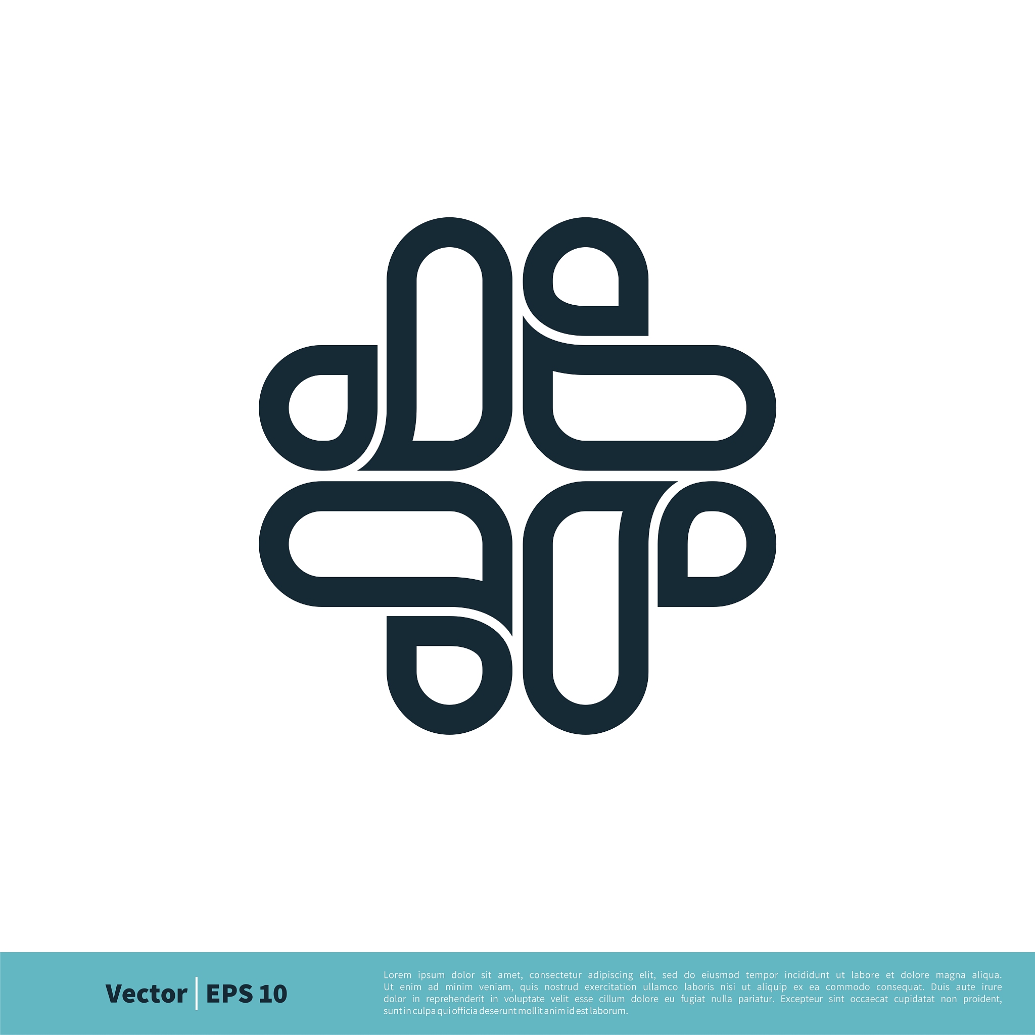 abstract ornamental cross logo icon vector template illustration