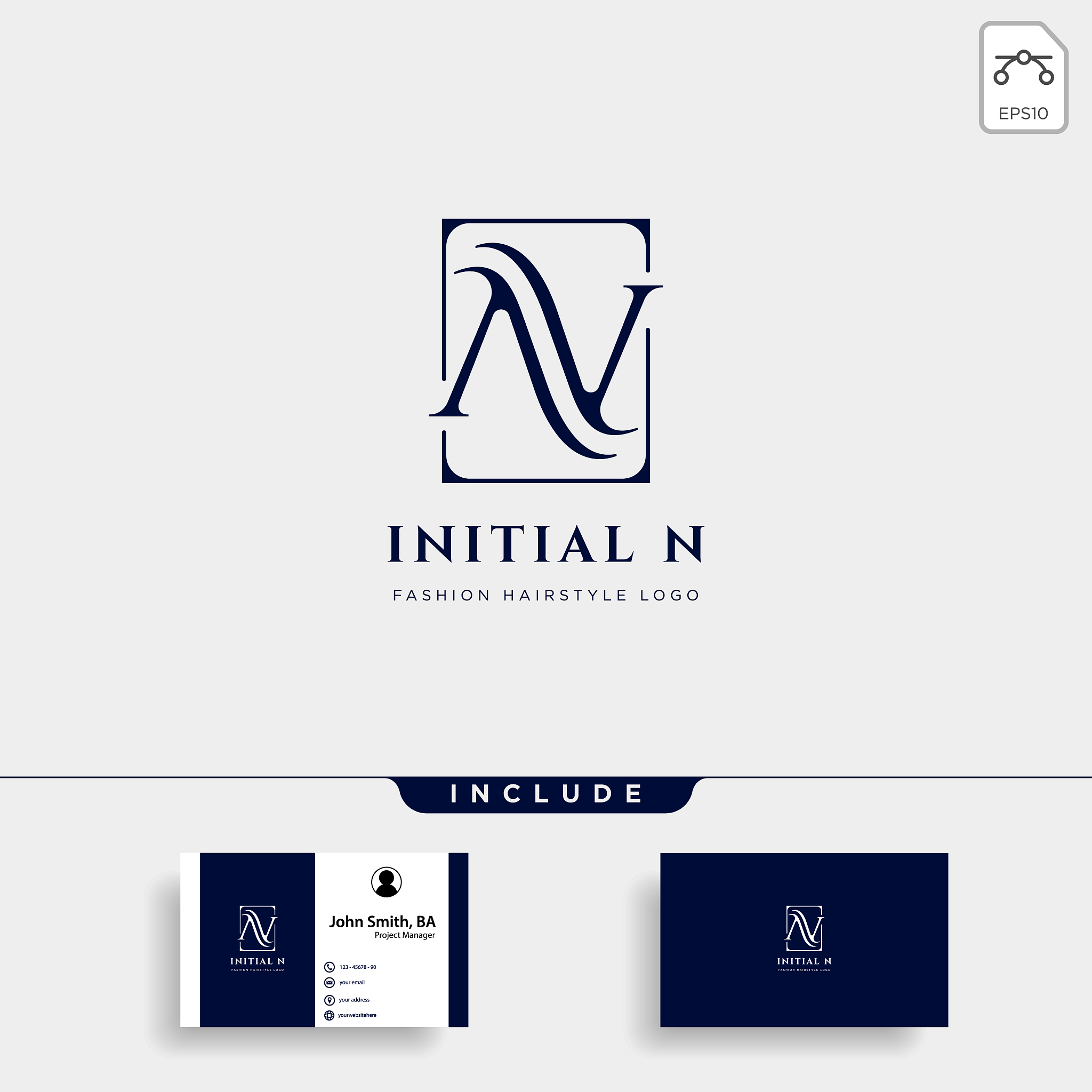 premium n logo in gold color beautiful logotype