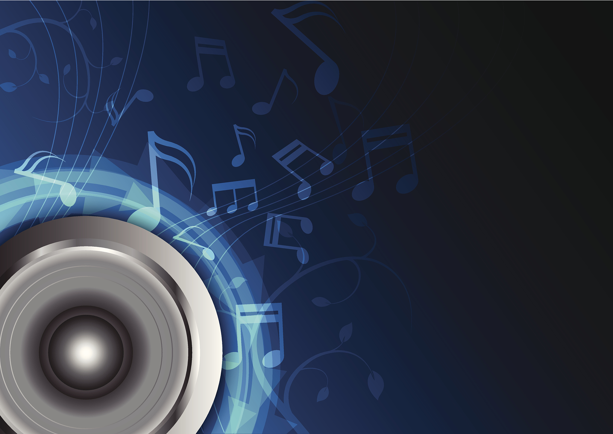 blue music background