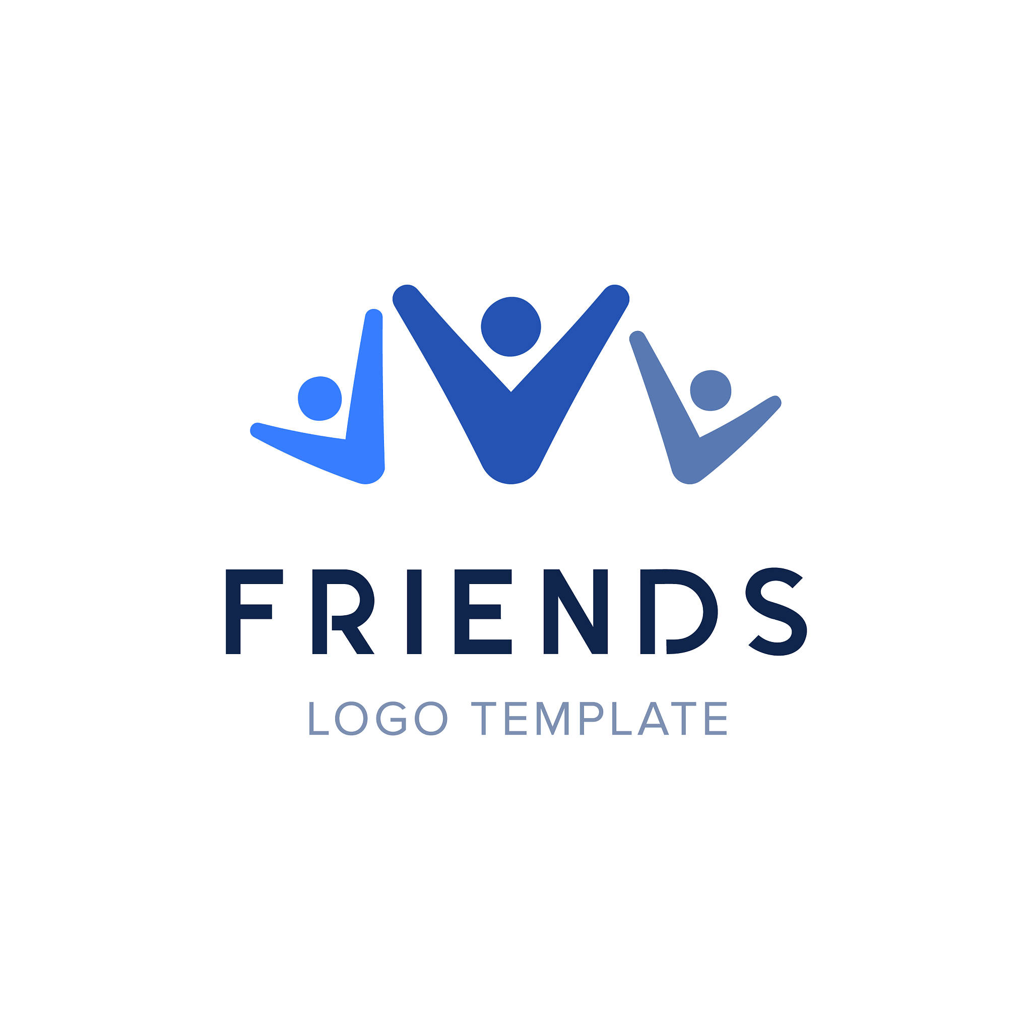 party people logo template happy friends