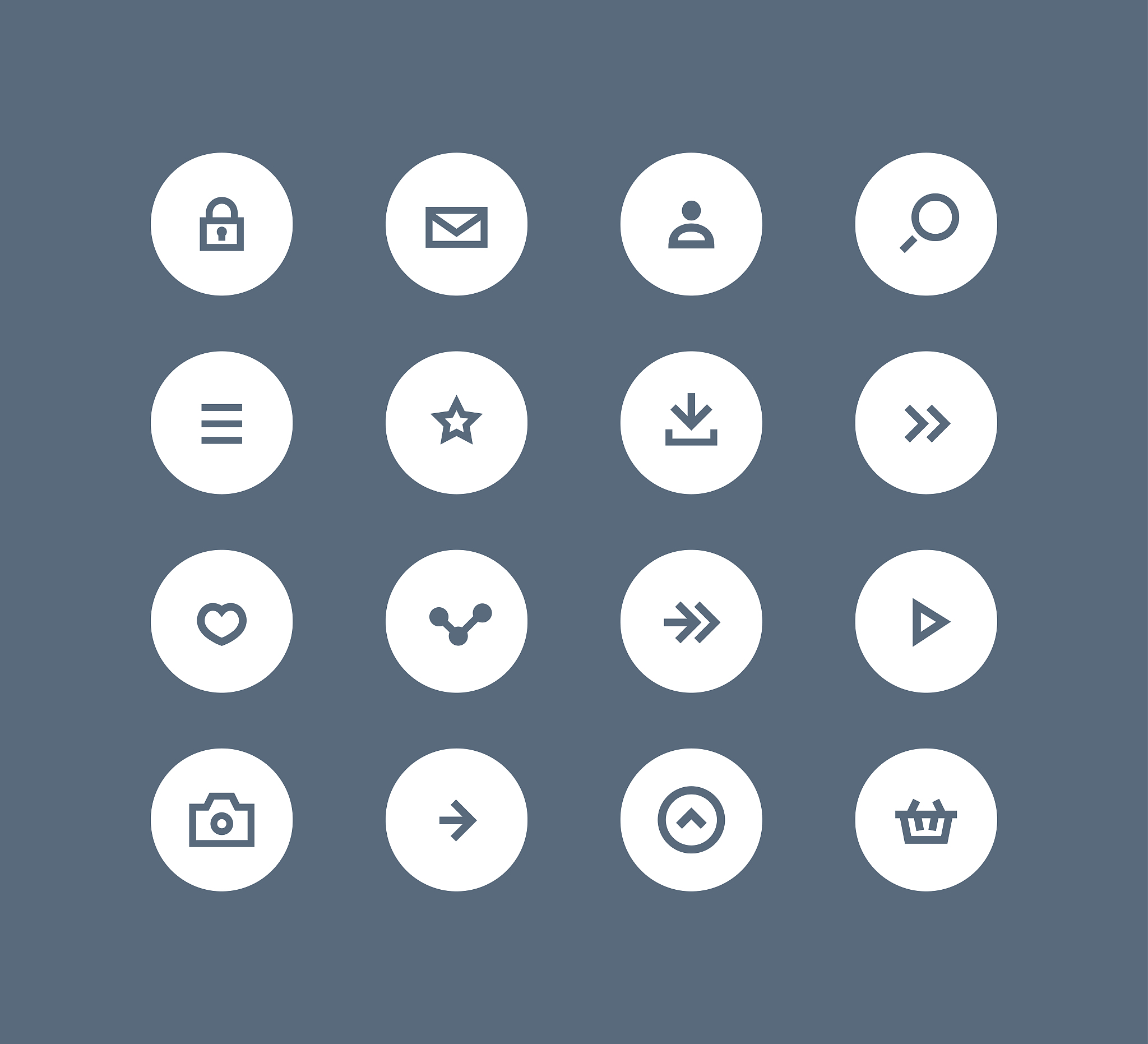 vector user interface button set