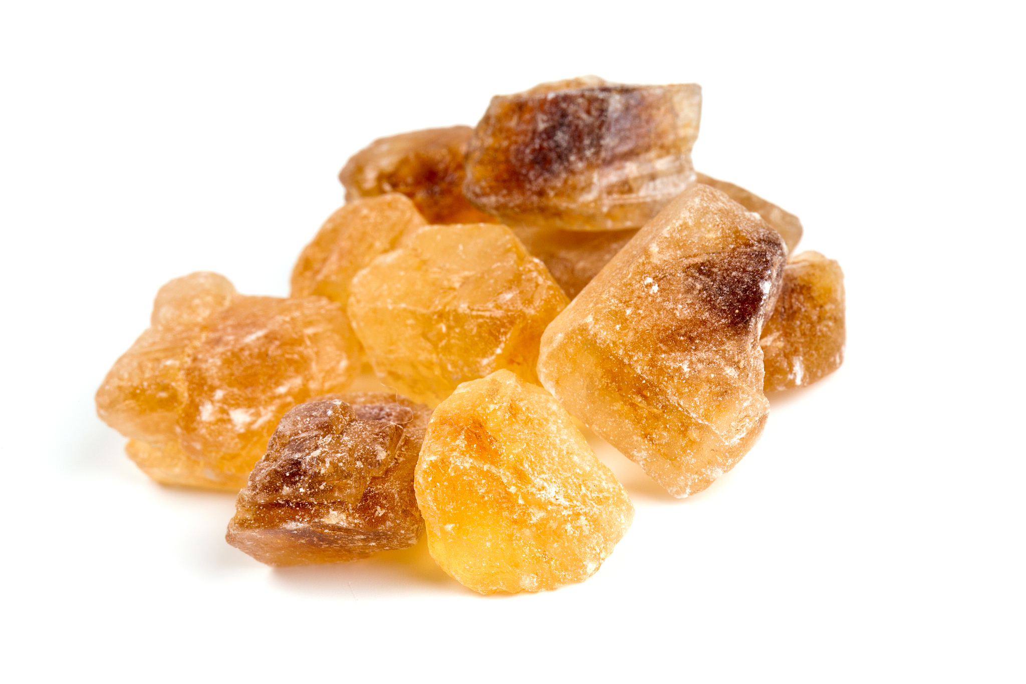 brown caramelized sugar over white