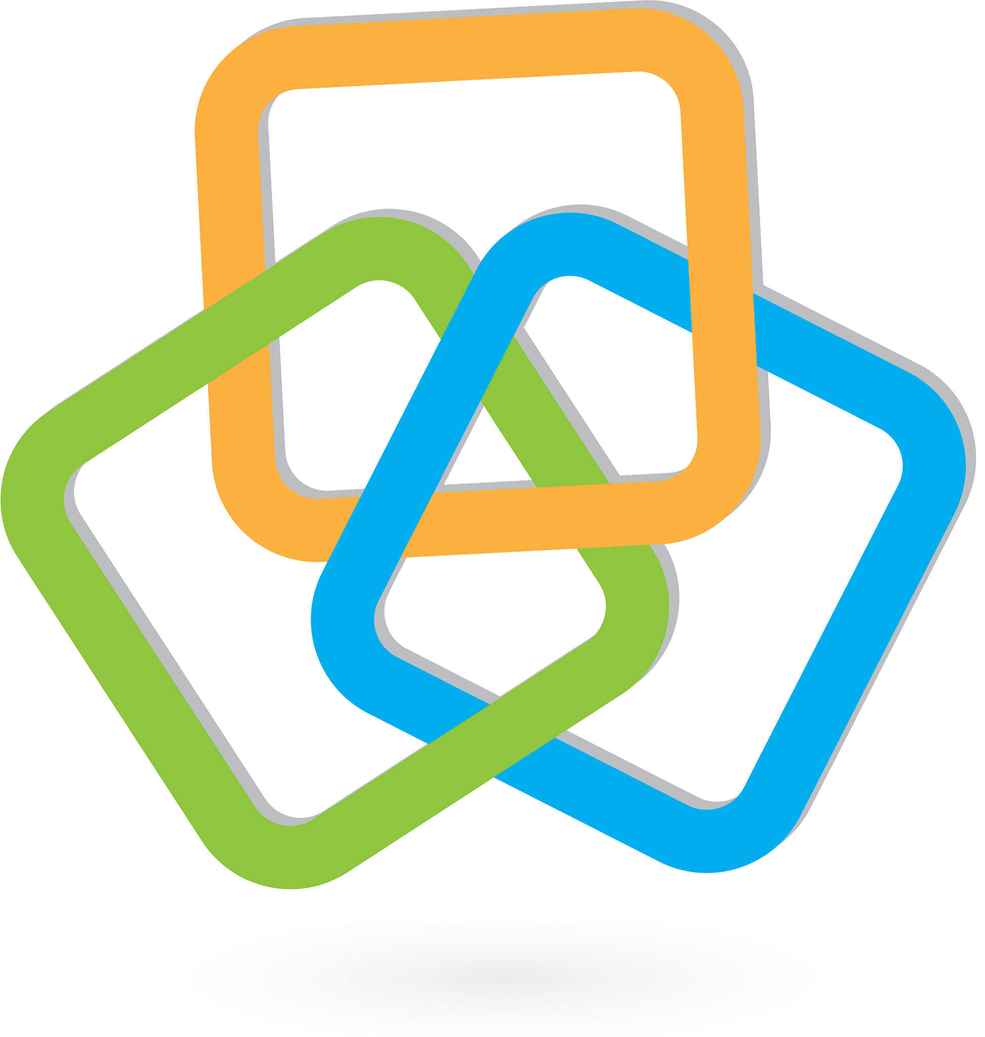 geometrical square shapes logo