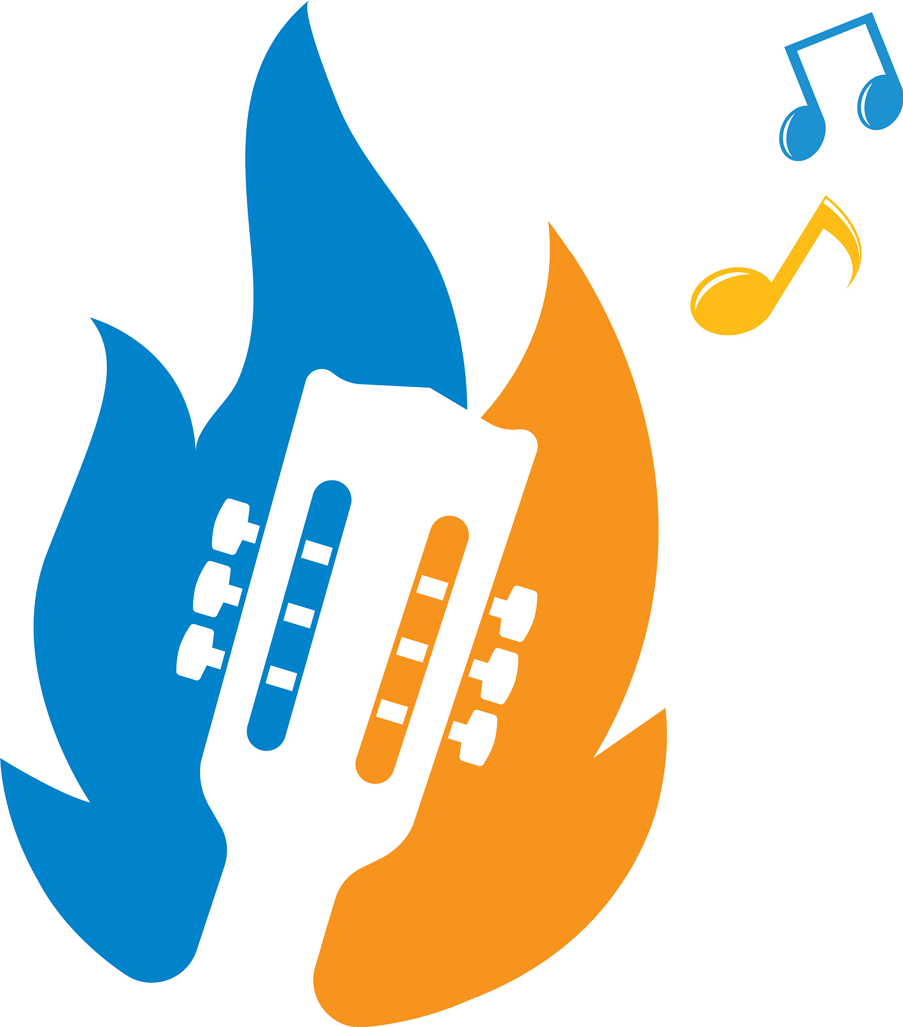 guitar icon logo design
