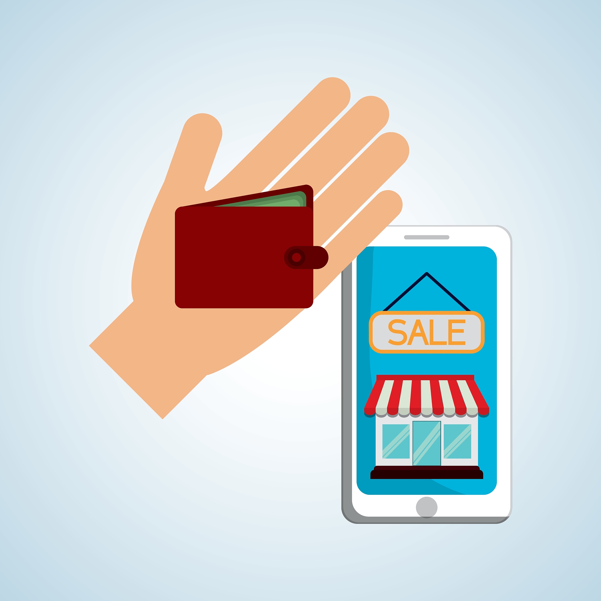 shopping design ecommerce icon online concept