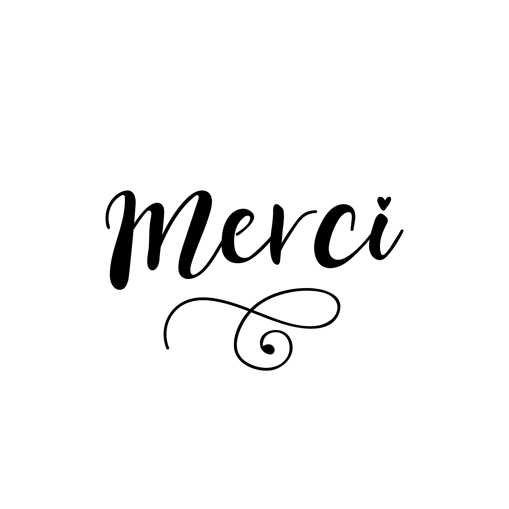 the text in french: thank you. vector illustration. lettering. i