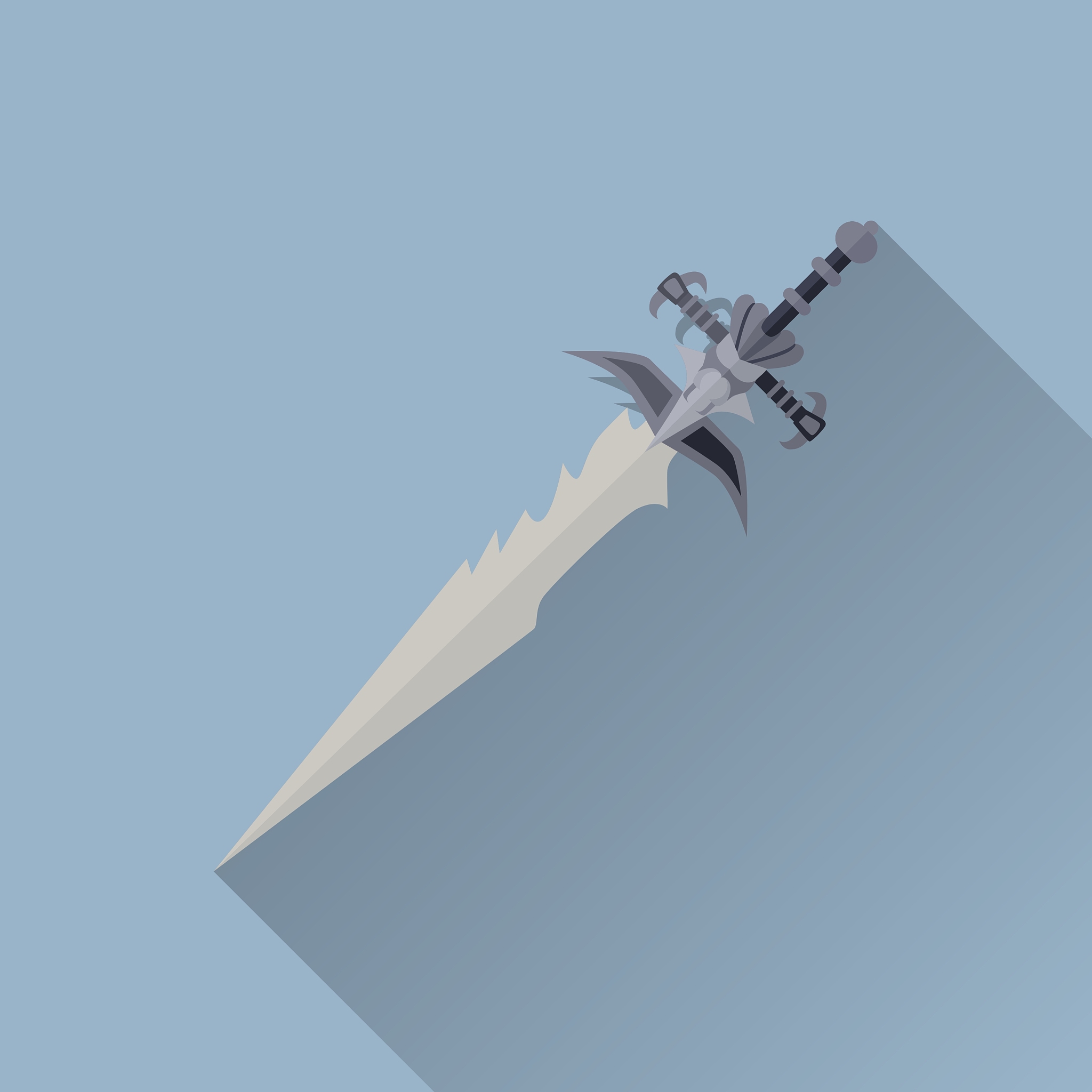 cartoon game sword isolated on white war concept