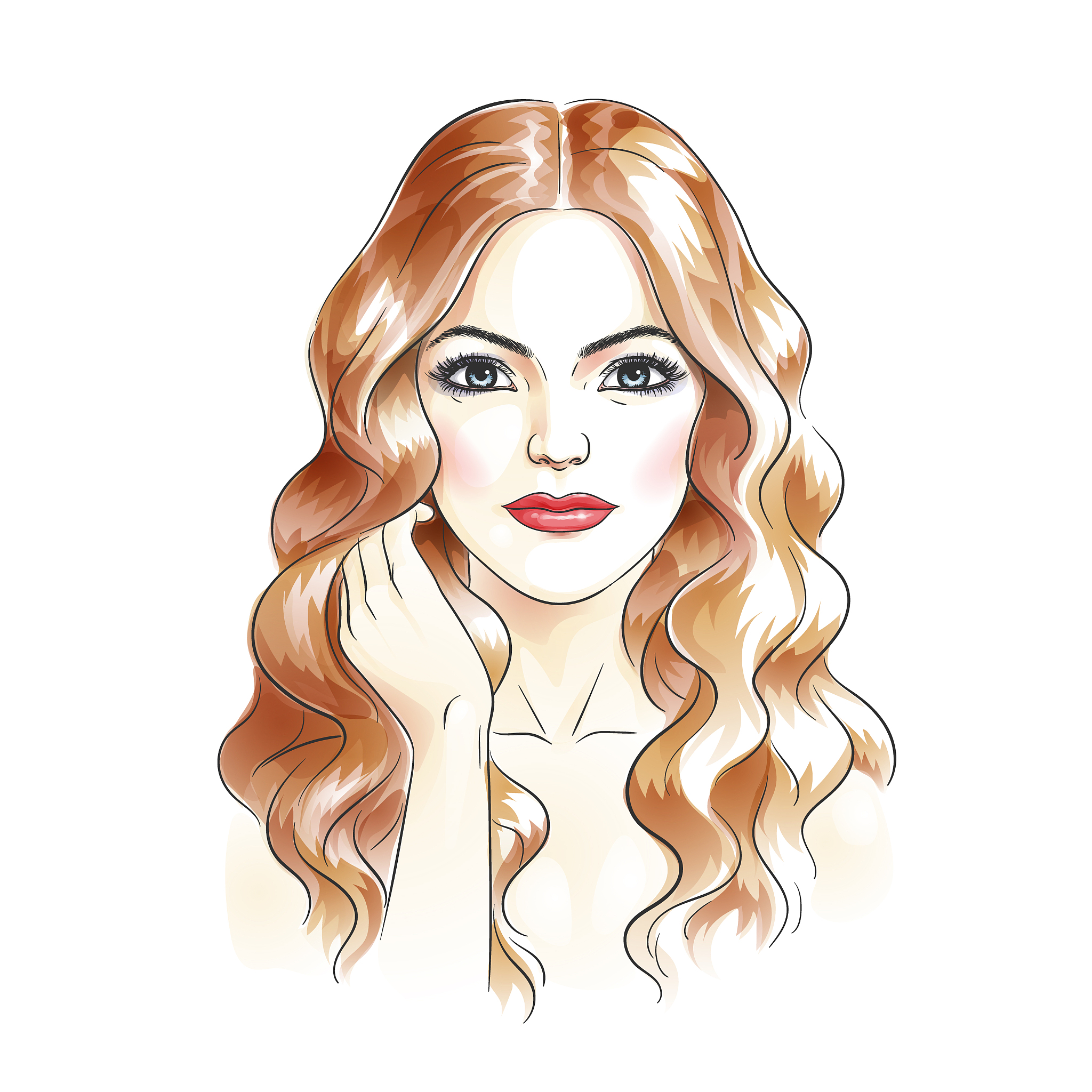 写一个AI画图的关键词 关于美女的