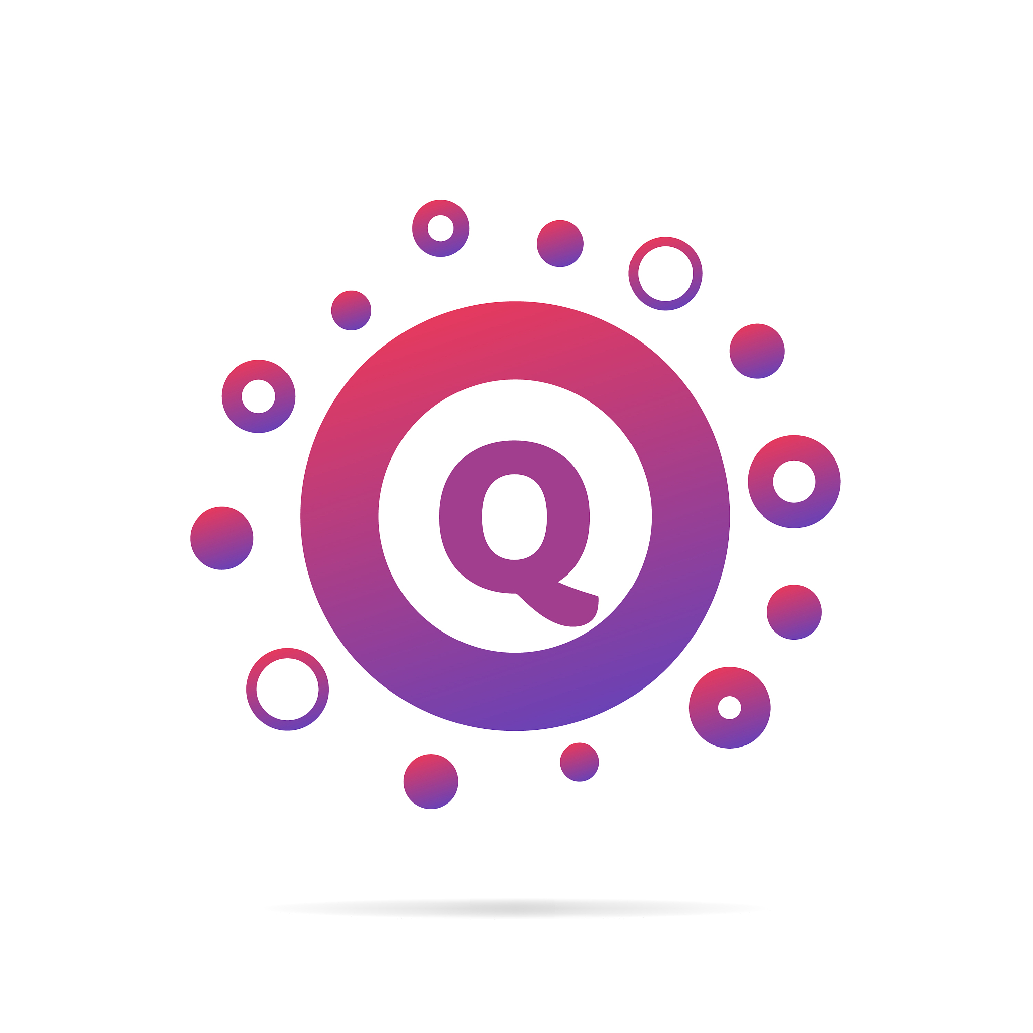品牌名称,标志,英文字母<strong>q</strong>,点连成线,组物体,图标,创造力,商务,计算机