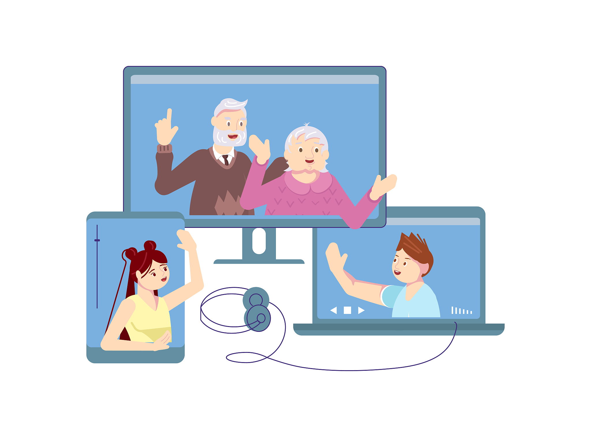video meeting in isolation period