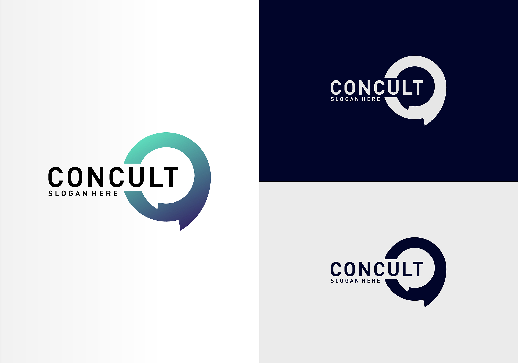business consulting logo concept app chat talk