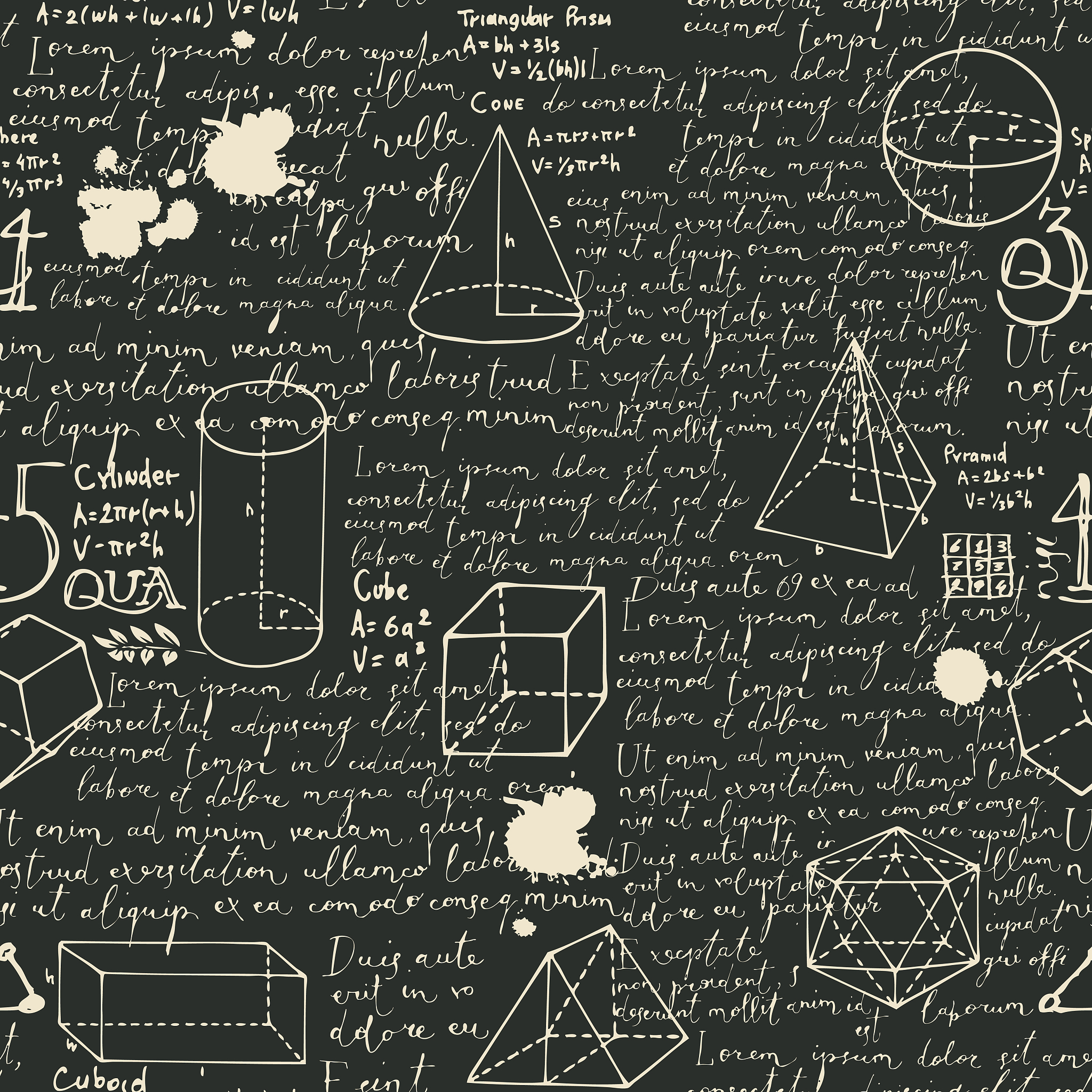 seamless pattern with handwritten text lorem ipsum