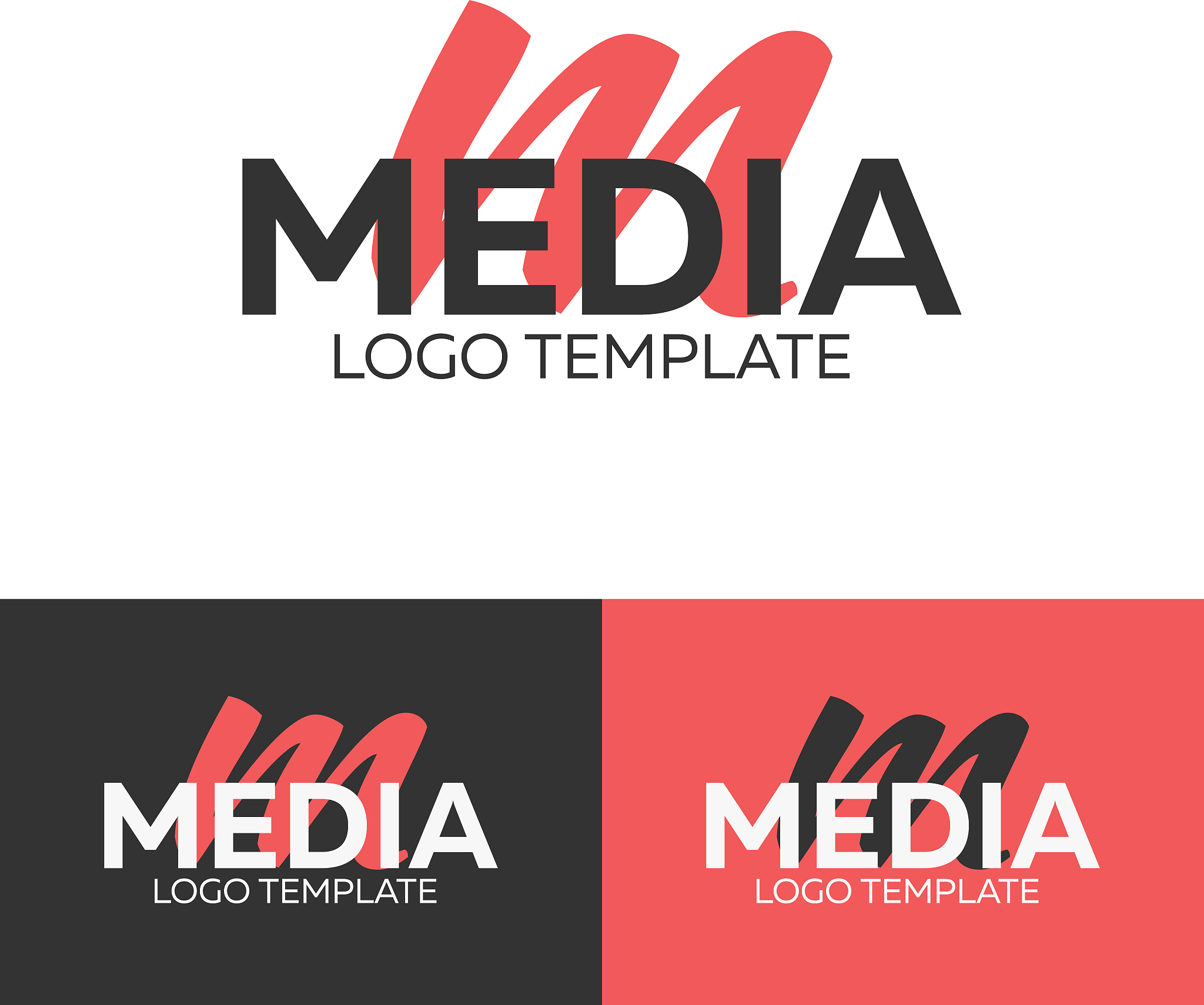 media logo letter m logo logo template