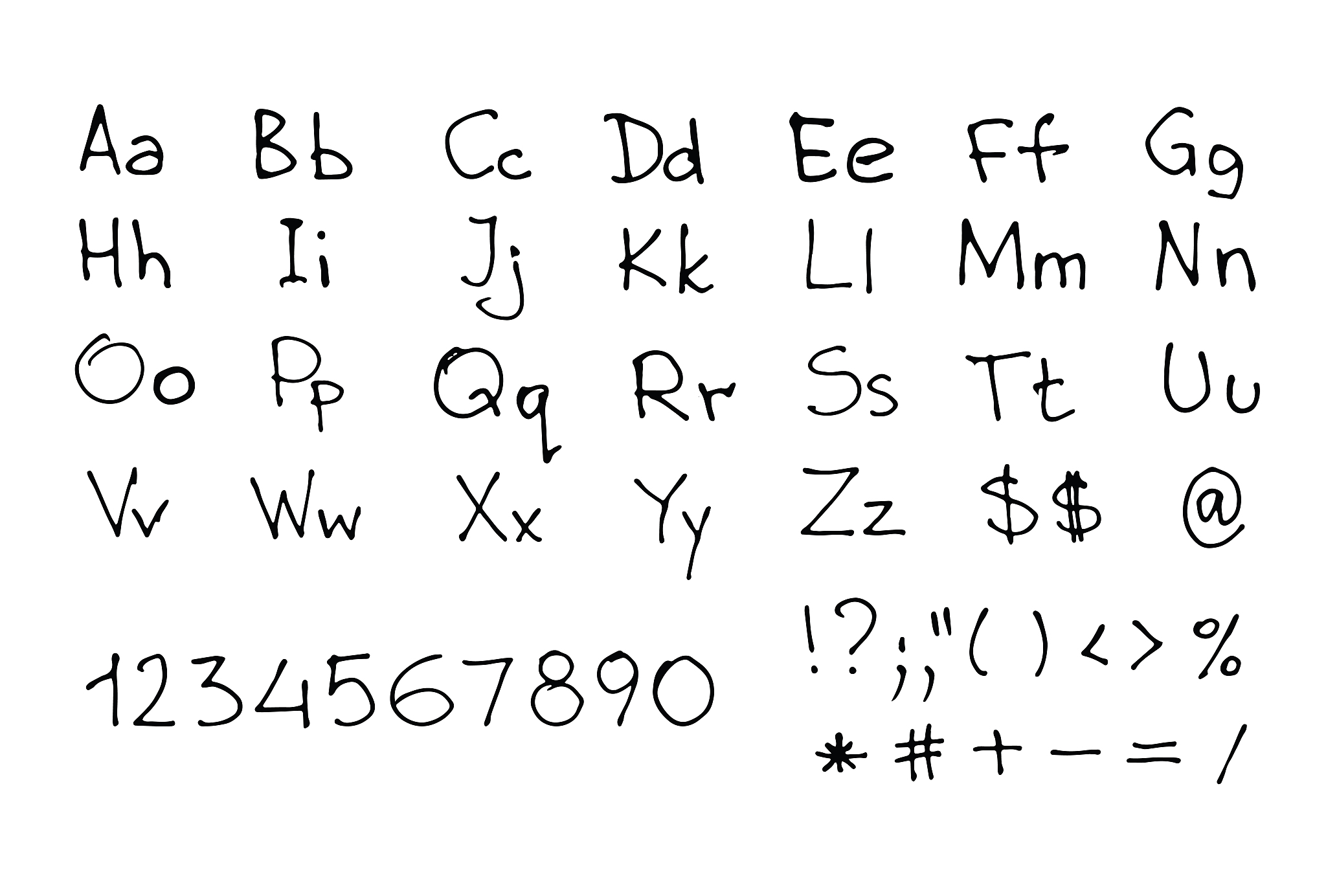 hand written font
