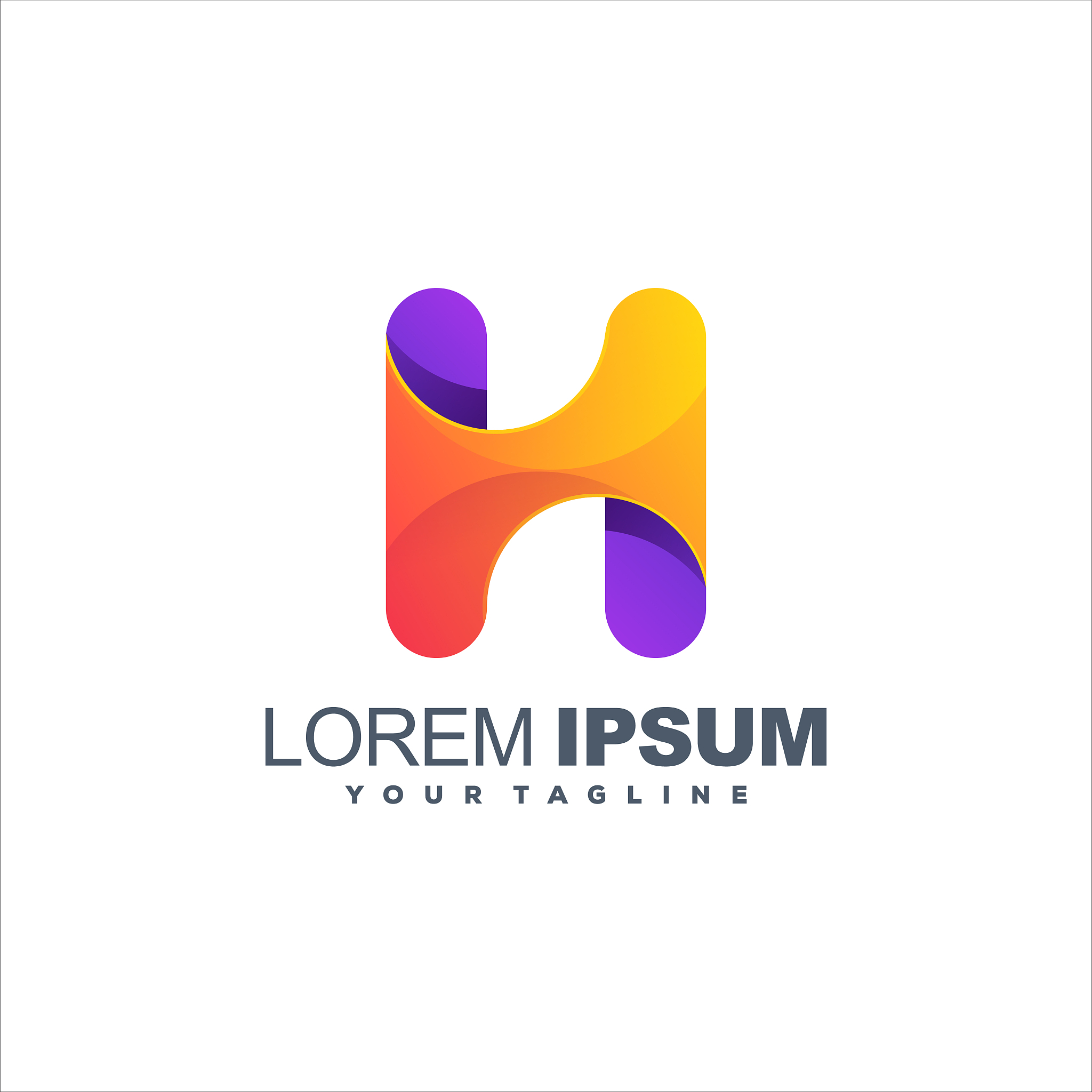 awesome letter h logo design