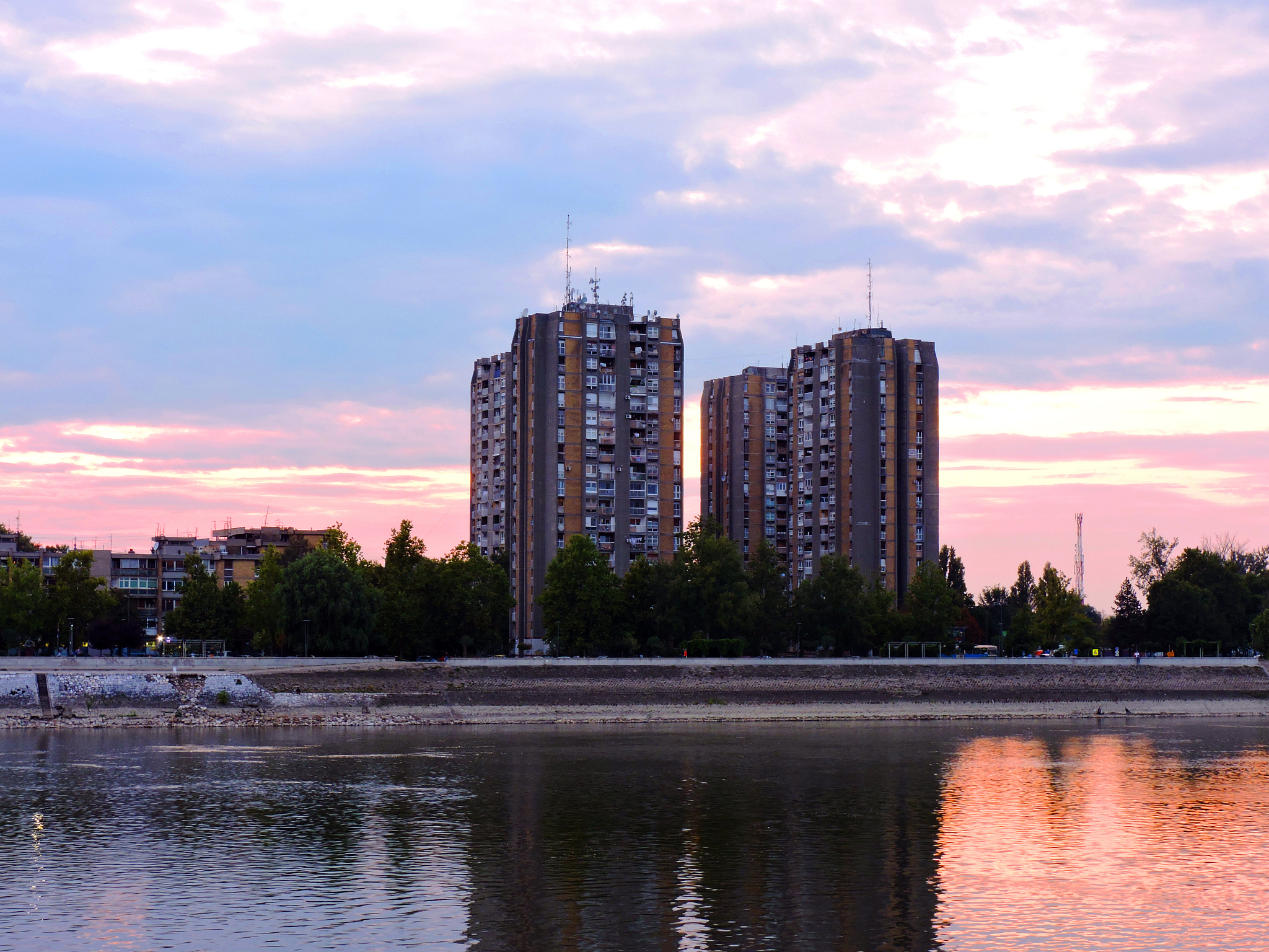 sunset buildings