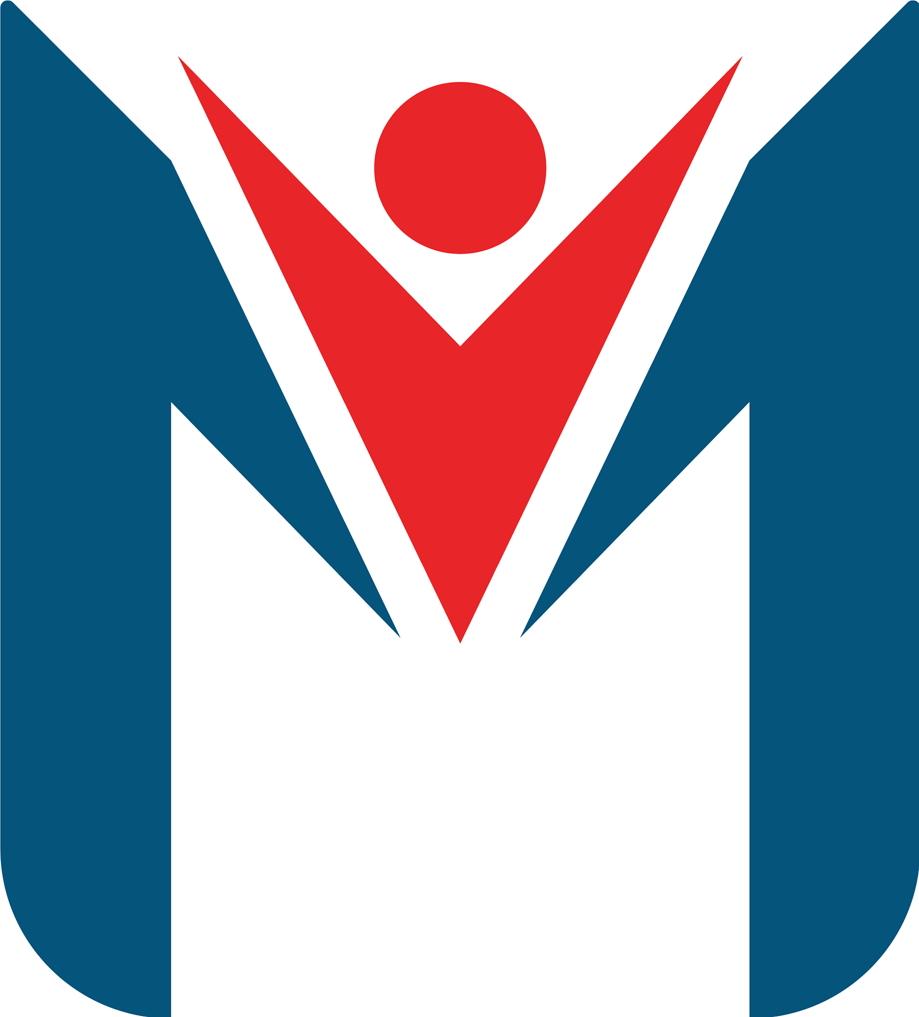 m letter logo template