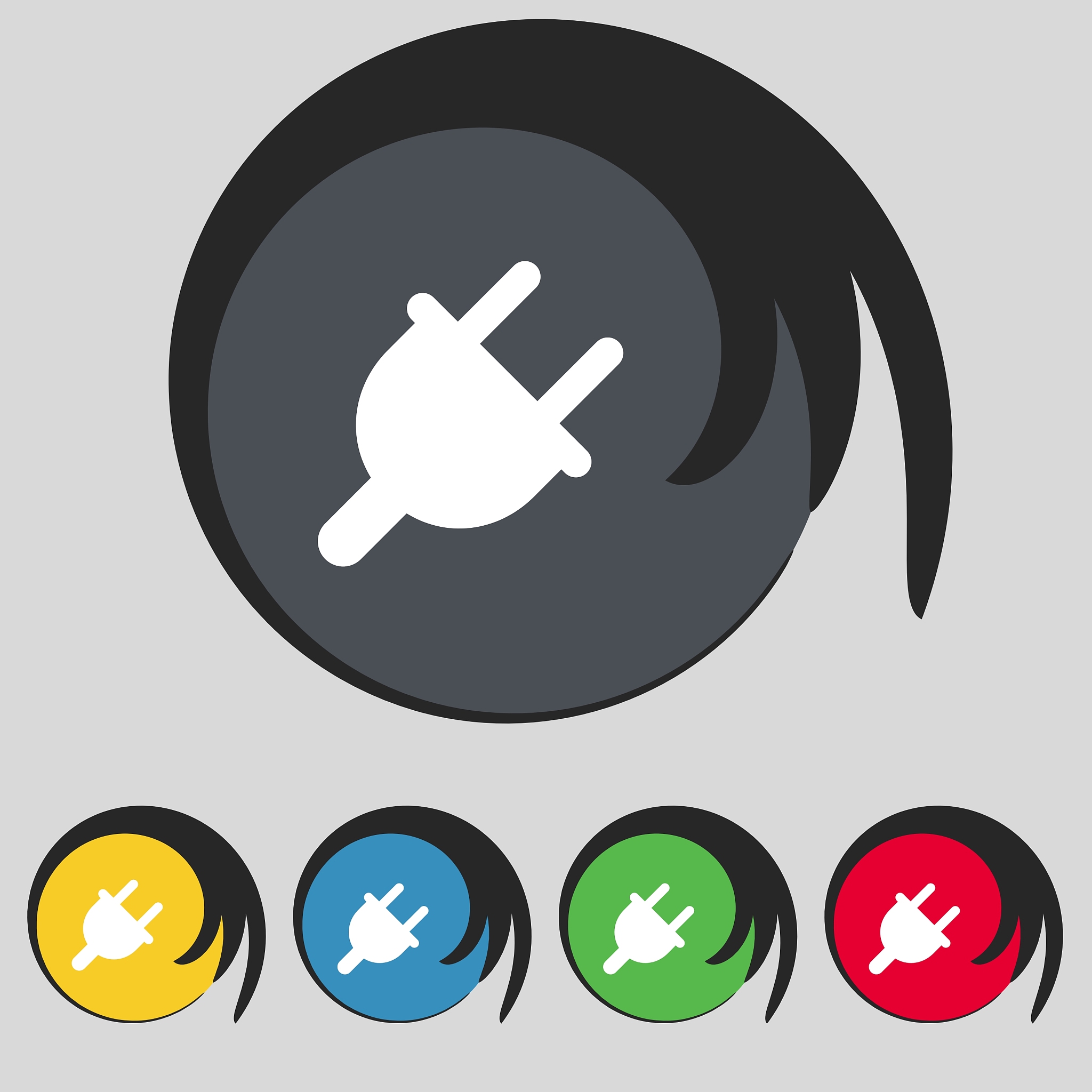 electric plug power energy icon sign symbol on
