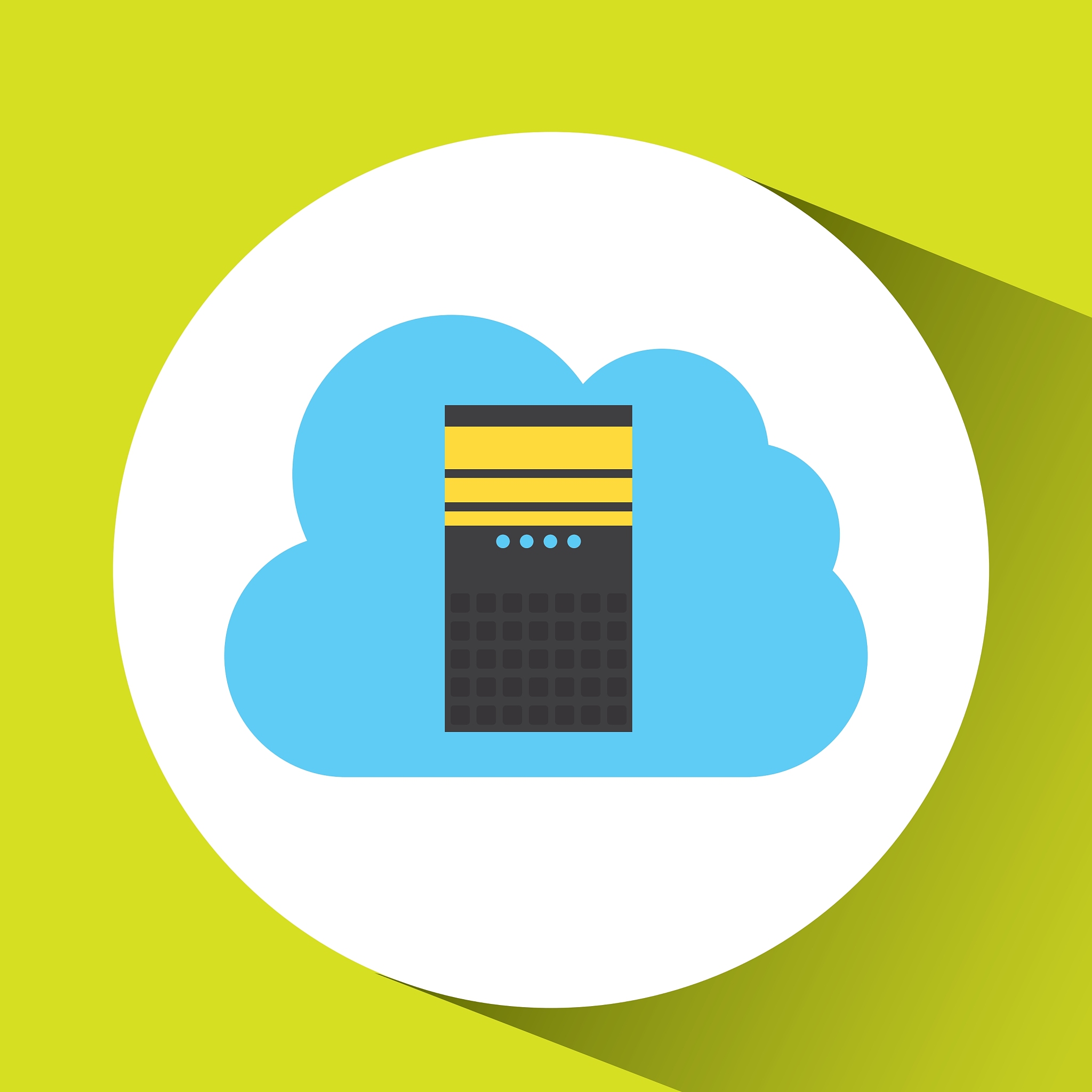 cloud technology tower cpu connected design