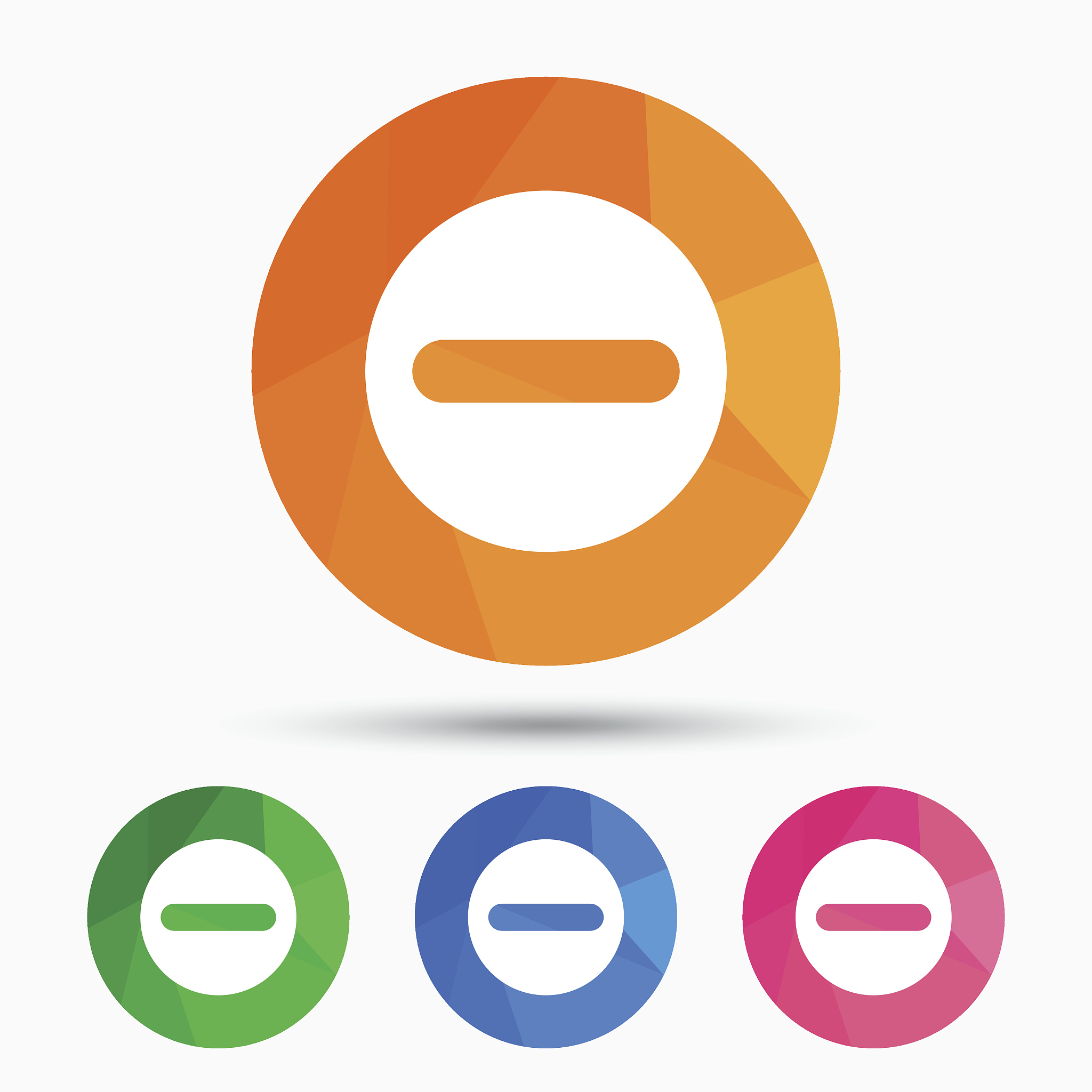 minus sign icon. negative symbol.