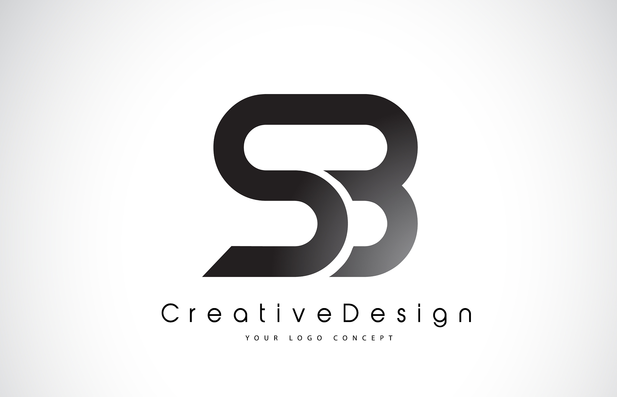 sb s b letter logo design creative icon modern