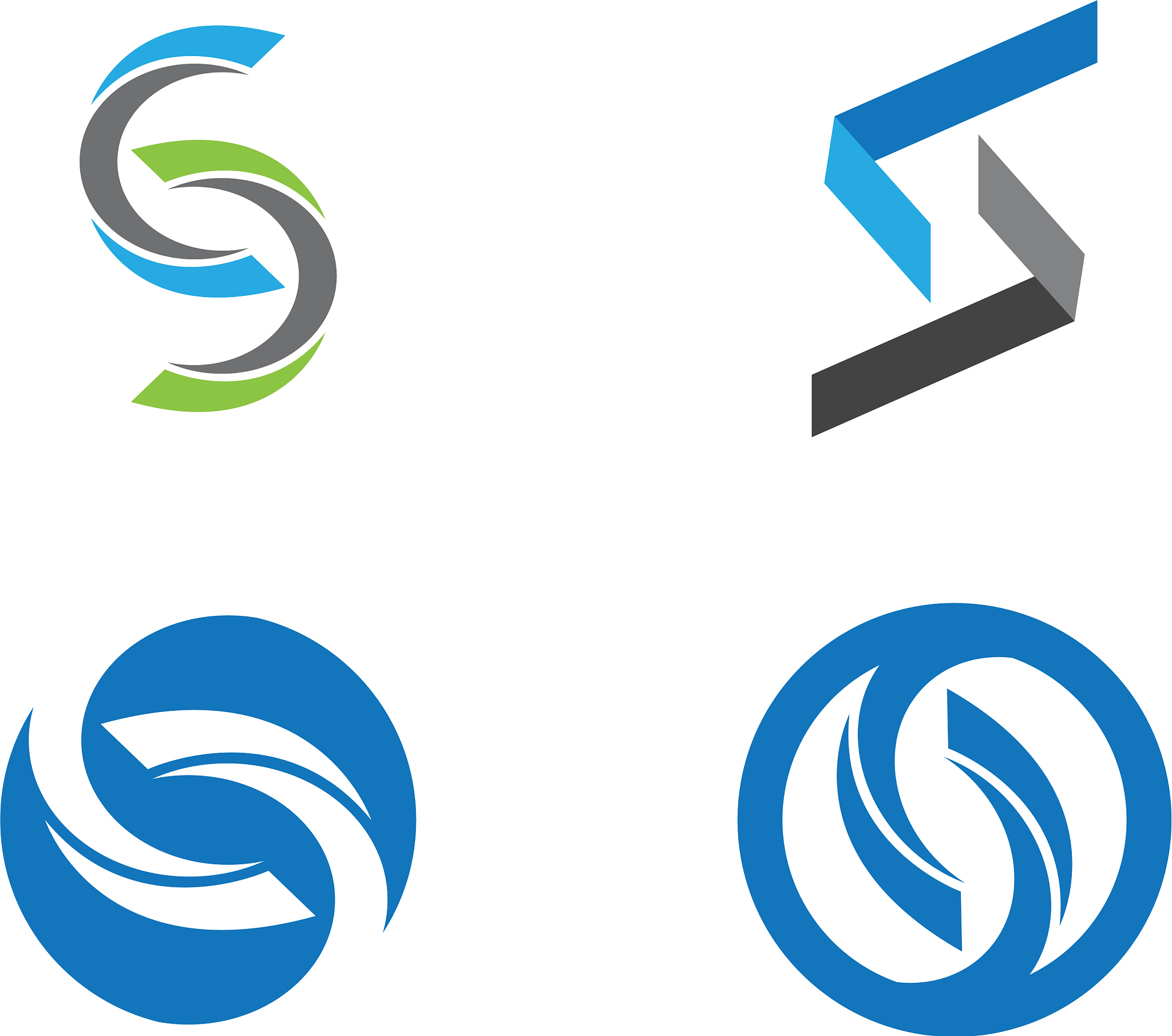 s letter logo icon design template
