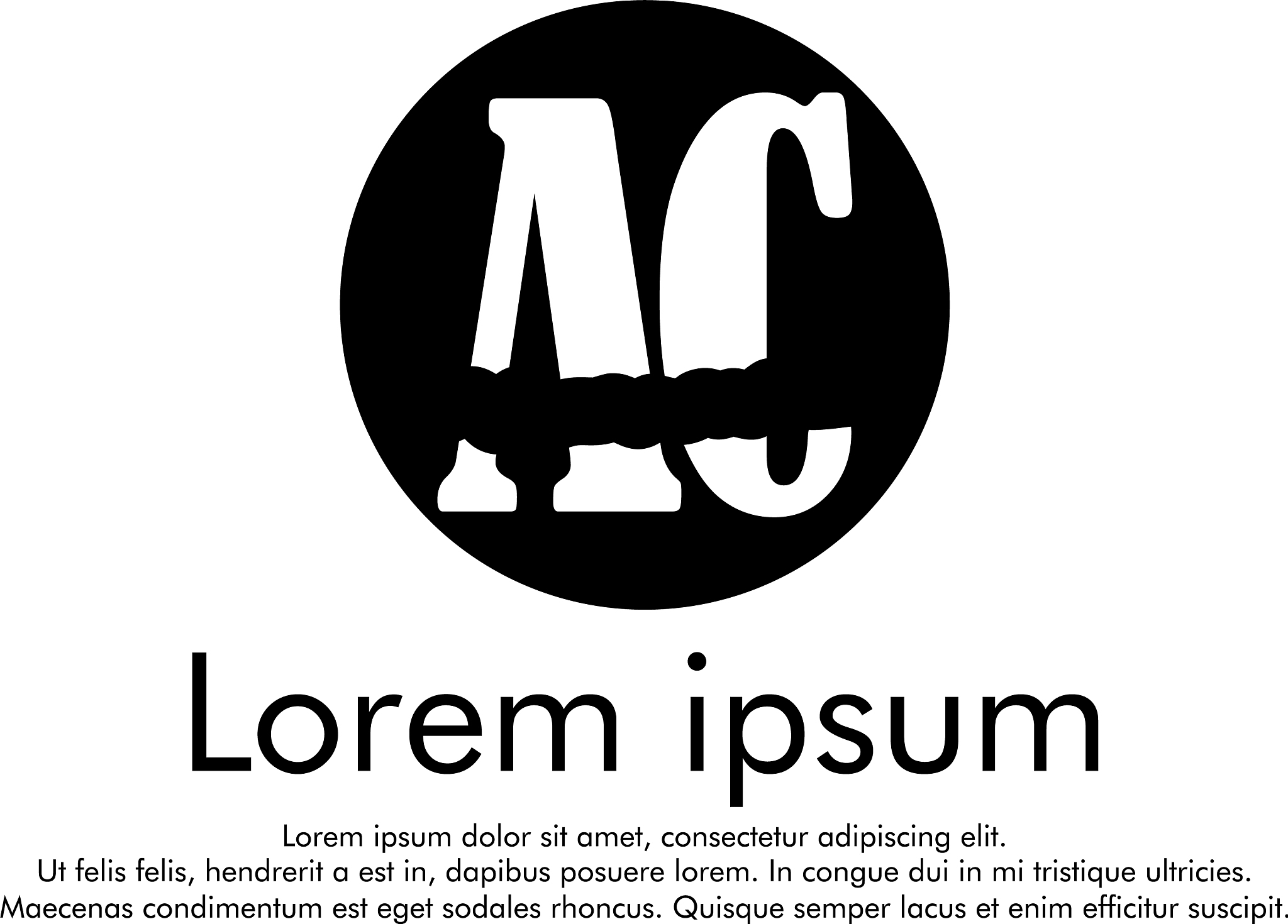 ac initial abstract logo concept for your company