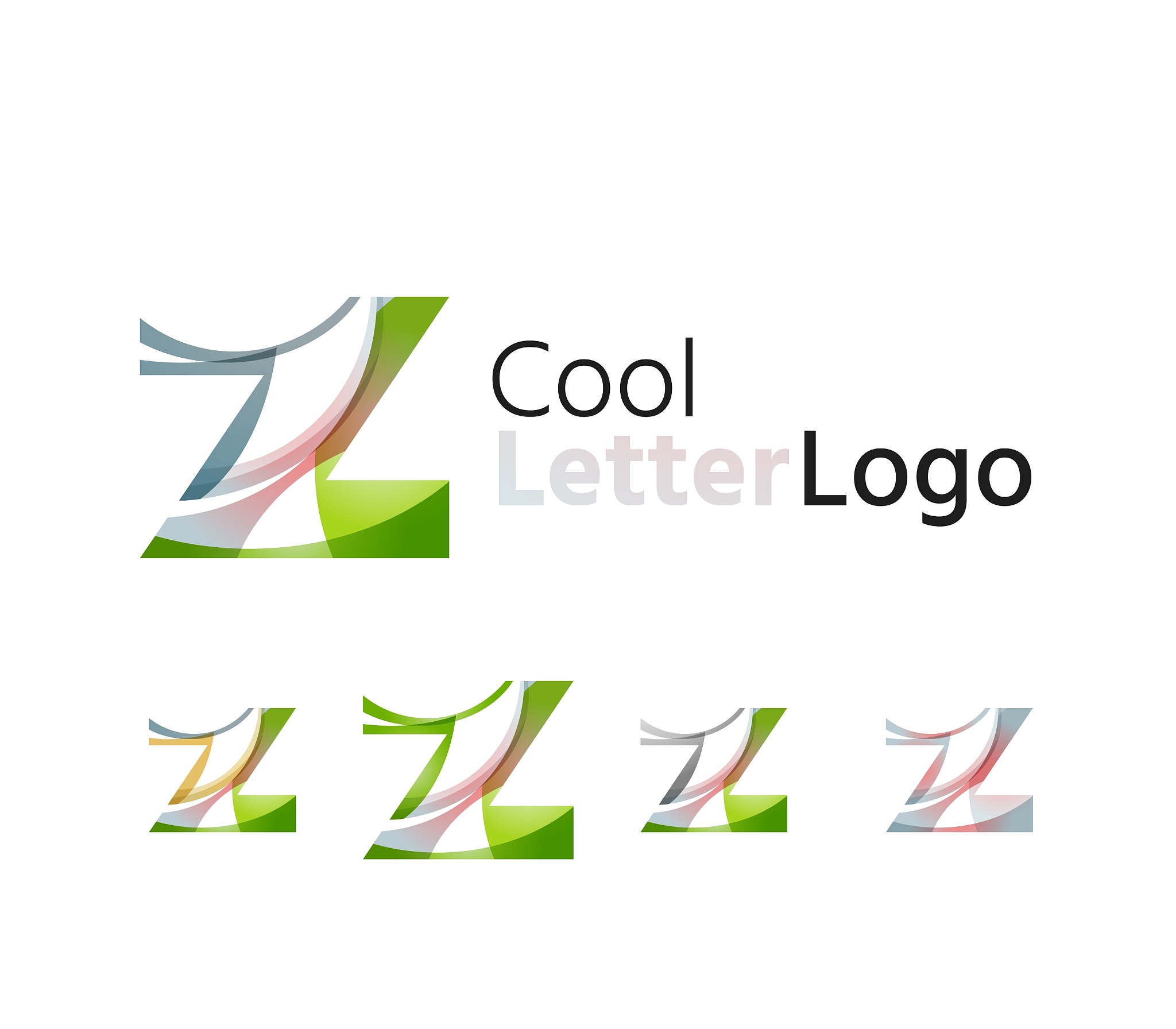 set of abstract z letter company logos business