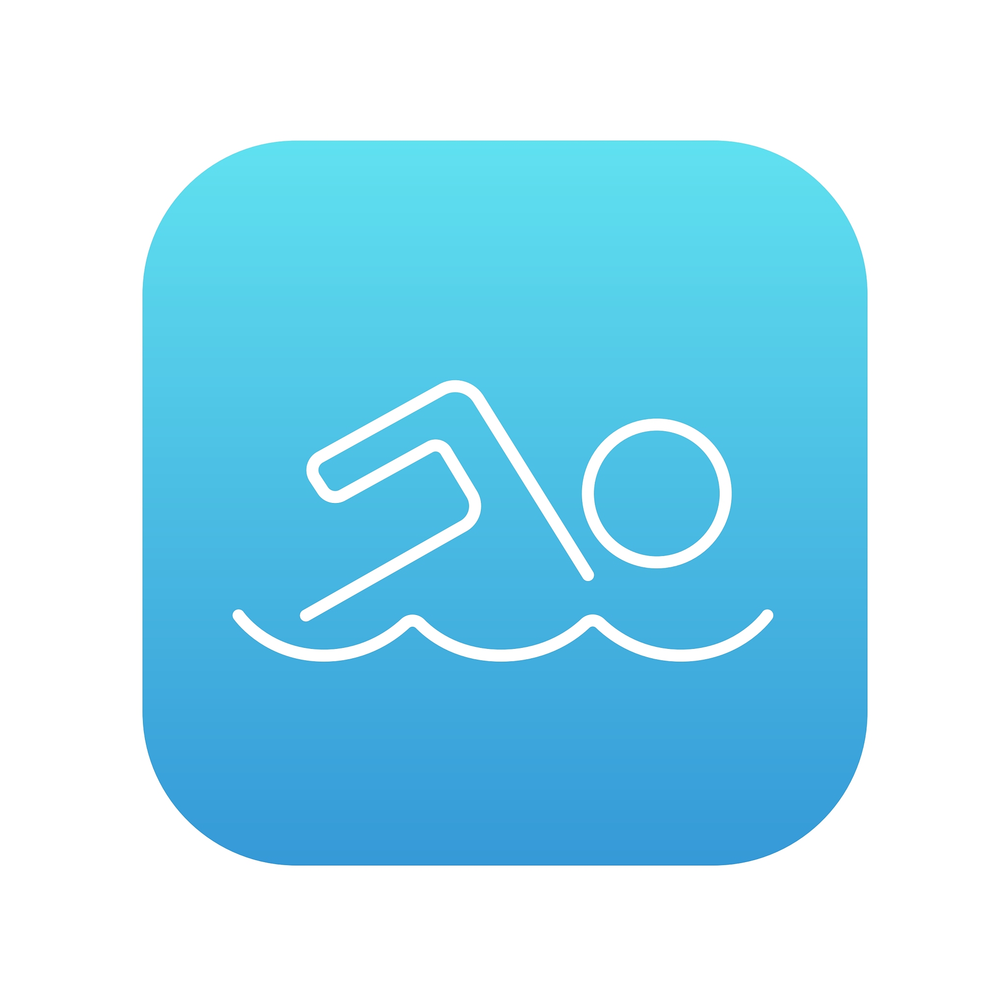 swimmer line icon