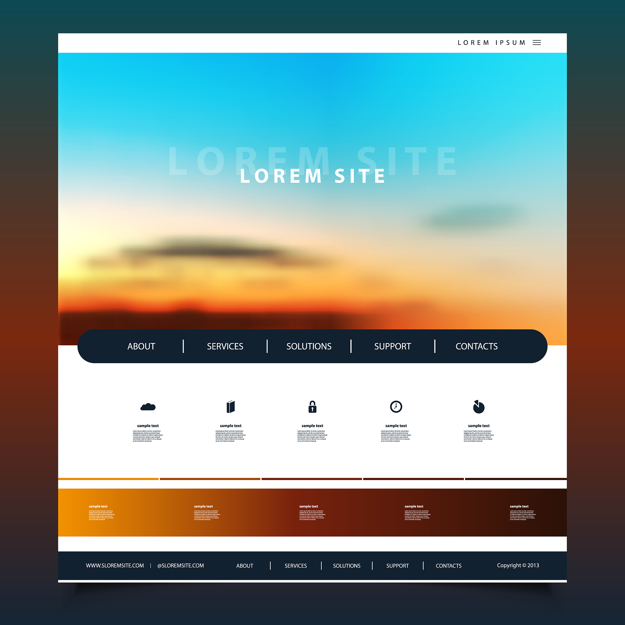 one page website template
