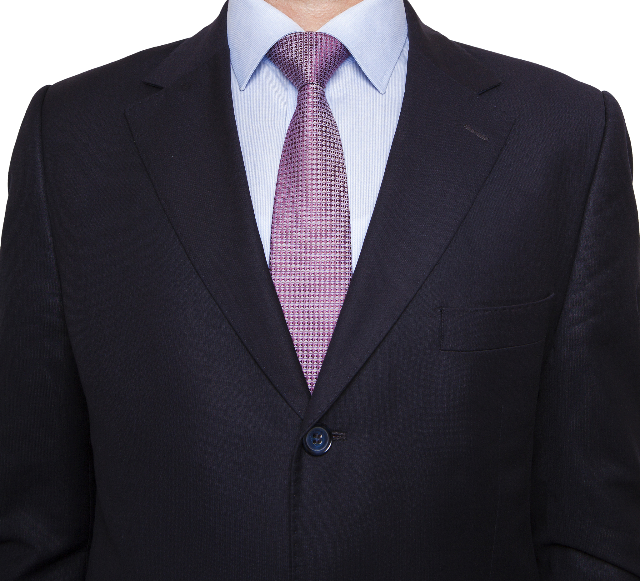 男士着装三件套：西装、衬衫、领带