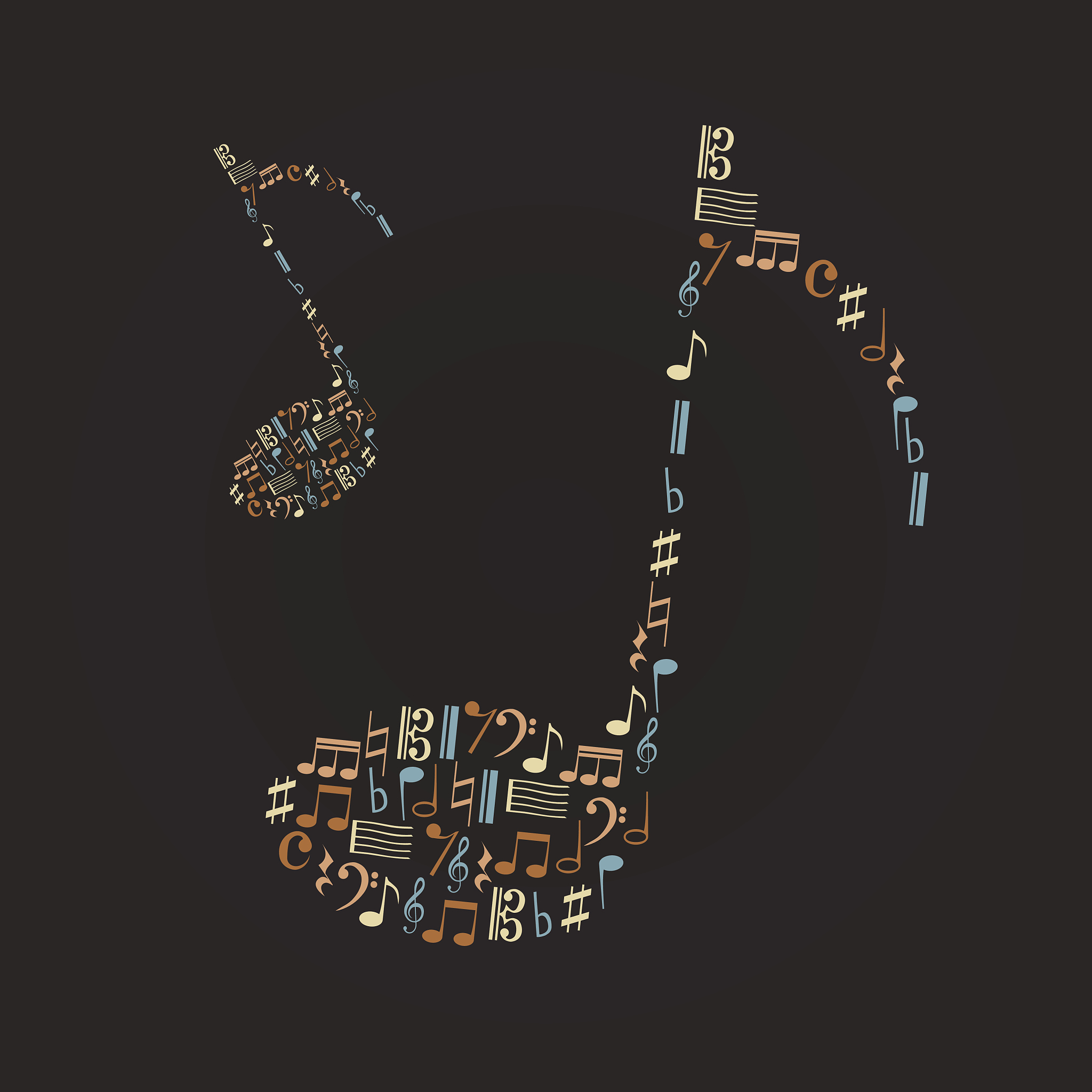 music note icons like big music note eps10