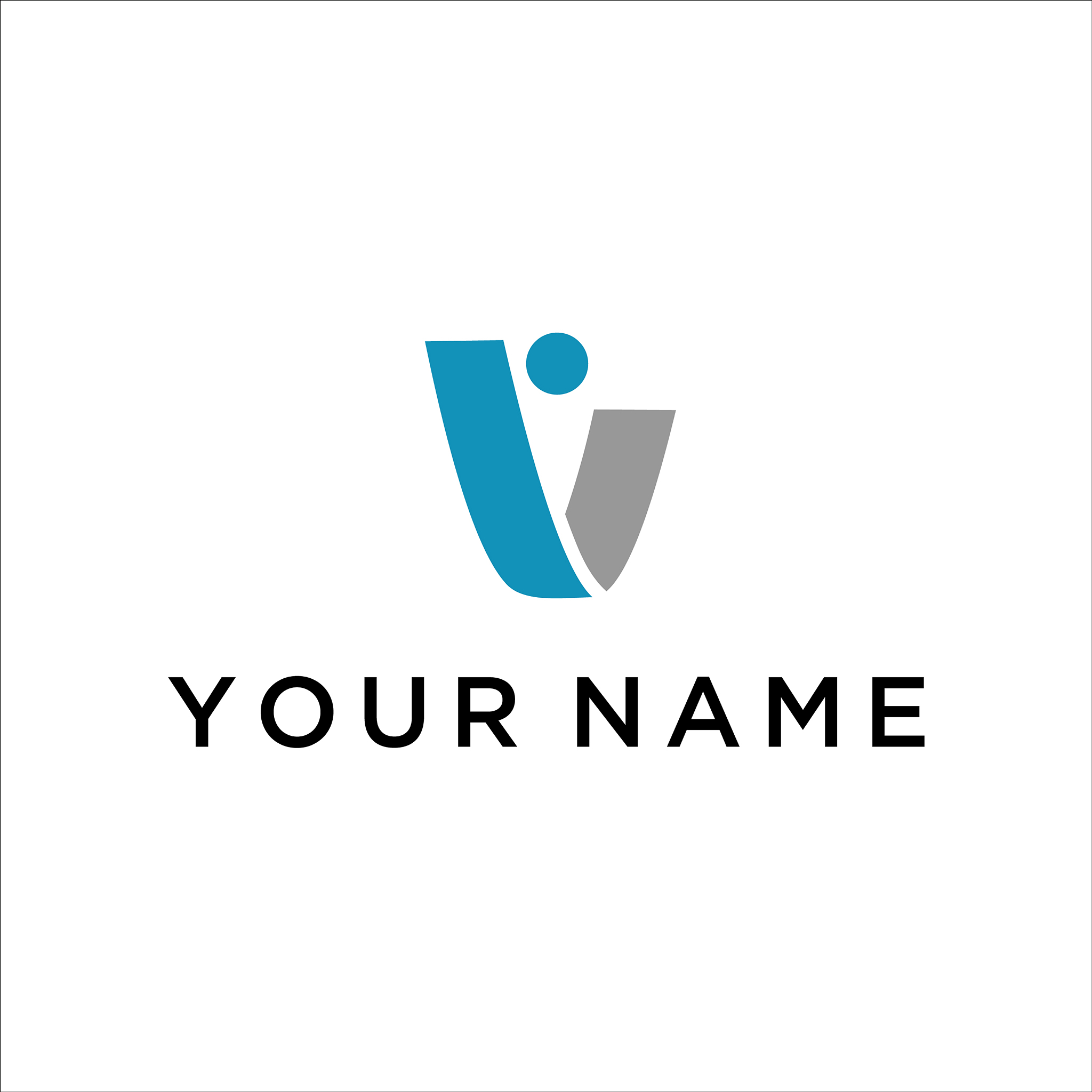 letter v logo graphic modern abstract