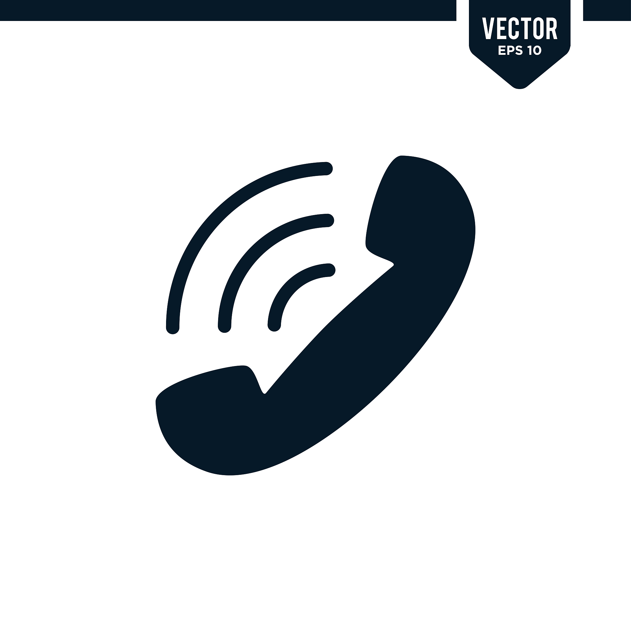 telephone icon collection in glyph style