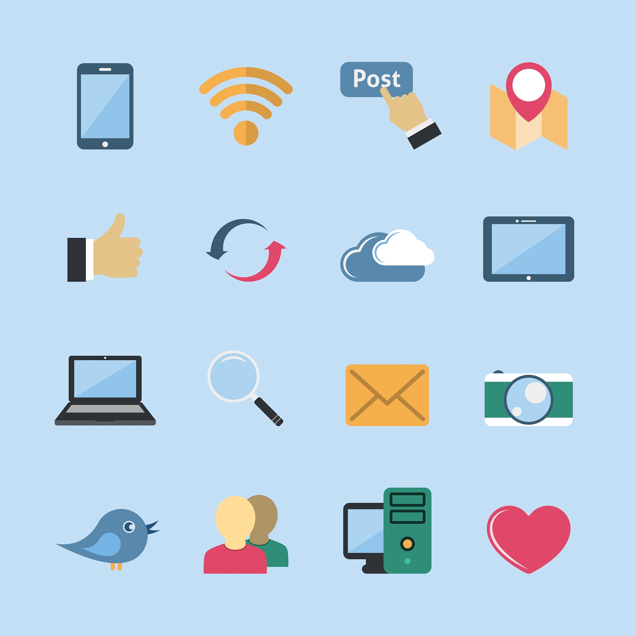 social media icons set