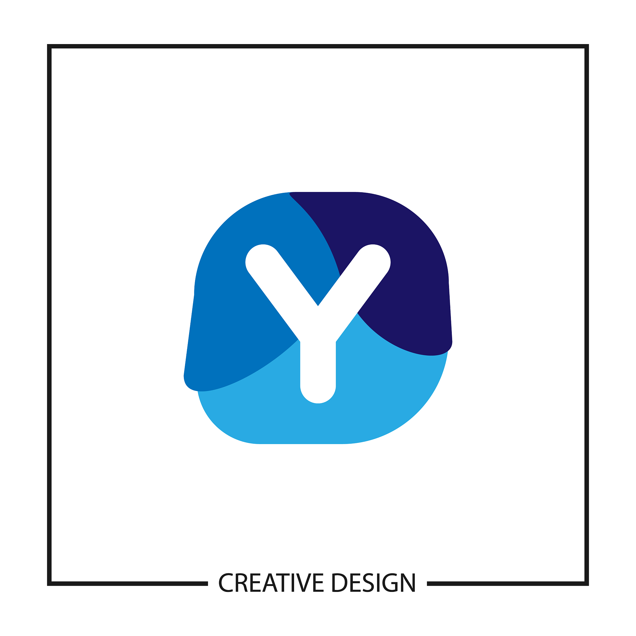 initial letter y logo template design