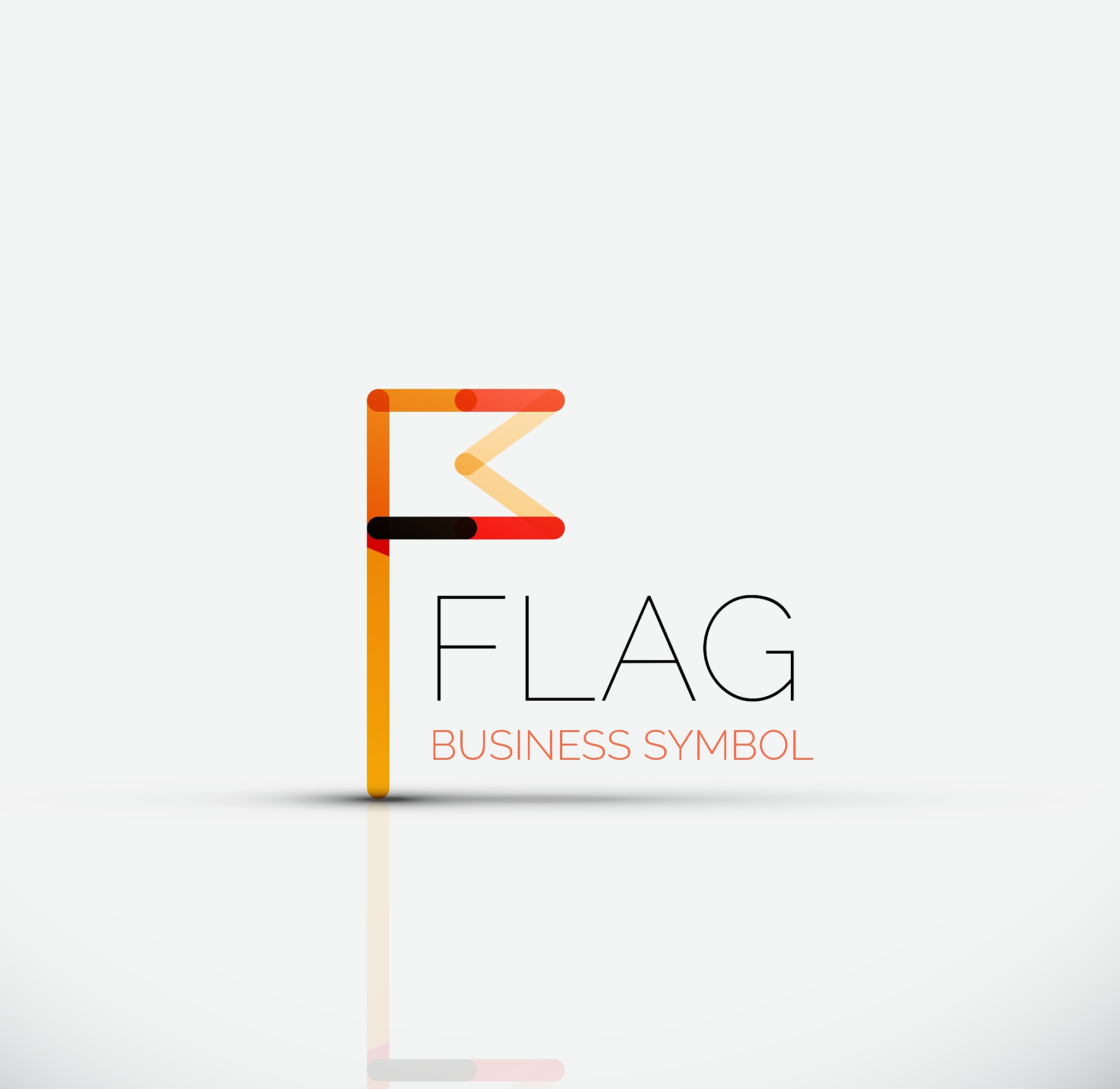 logo flag abstract linear geometric business icon